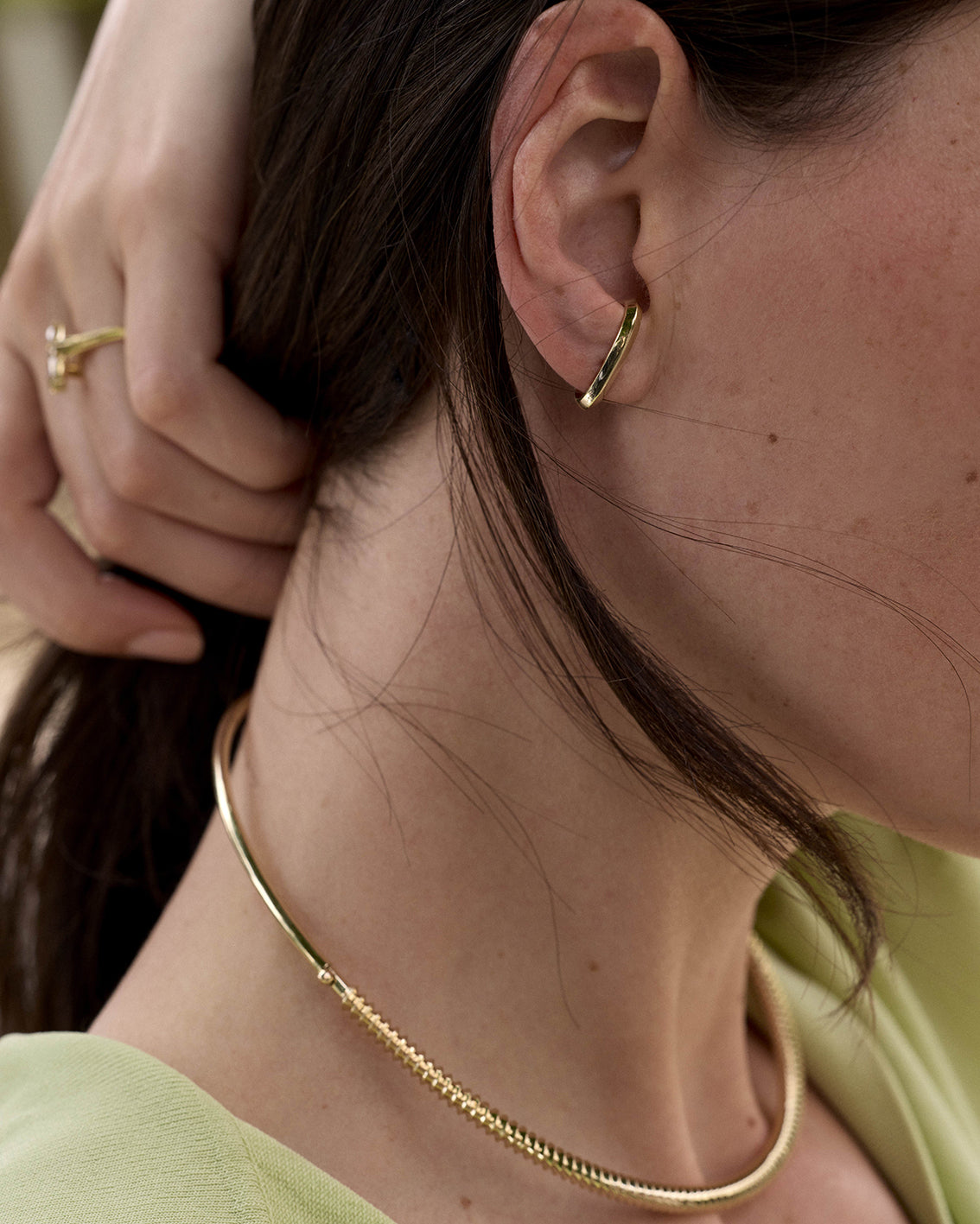 The Line - Single Earrings by East London jeweller Rachel Boston | Discover our collections of unique and timeless engagement rings, wedding rings, and modern fine jewellery.
