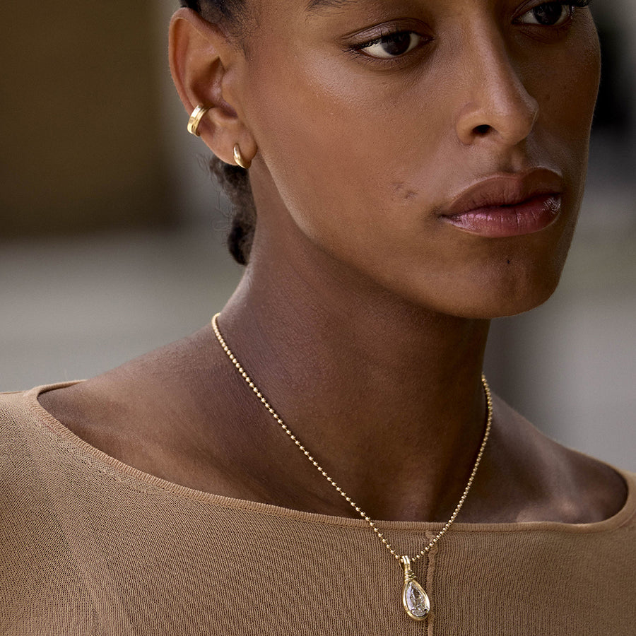The THREAD Earcuff by East London jeweller Rachel Boston | Discover our collections of unique and timeless engagement rings, wedding rings, and modern fine jewellery. - Rachel Boston Jewellery