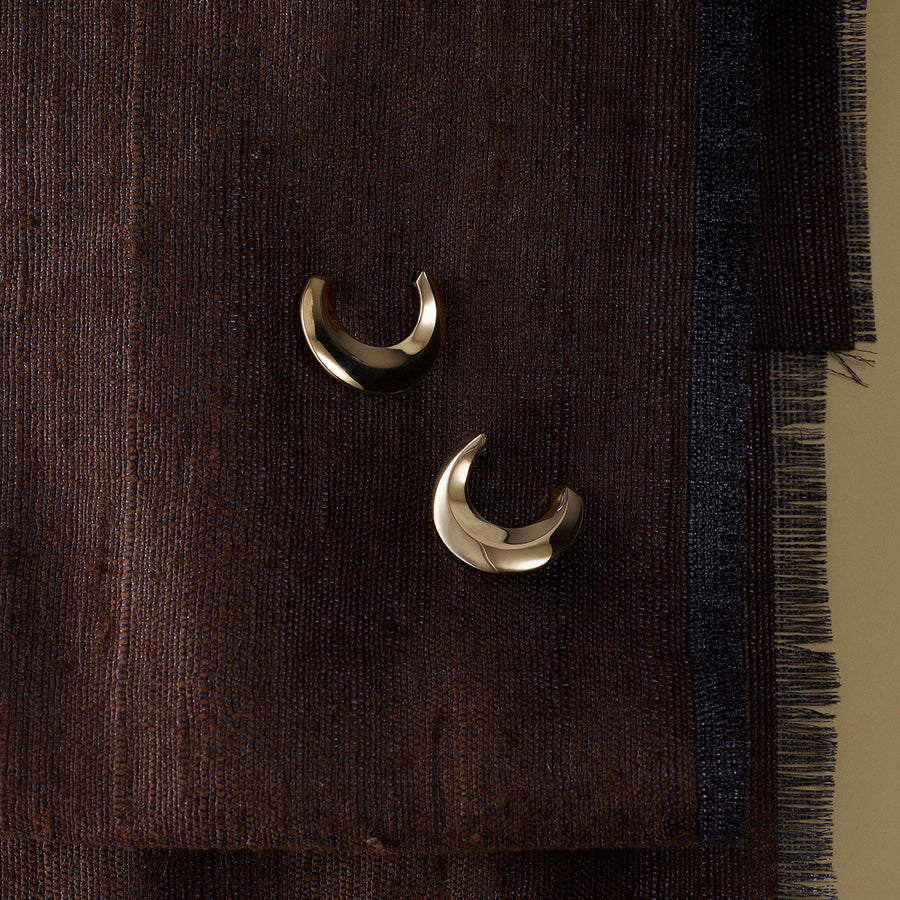 The CONTOUR Earrings by East London jeweller Rachel Boston | Discover our collections of unique and timeless engagement rings, wedding rings, and modern fine jewellery. - Rachel Boston Jewellery
