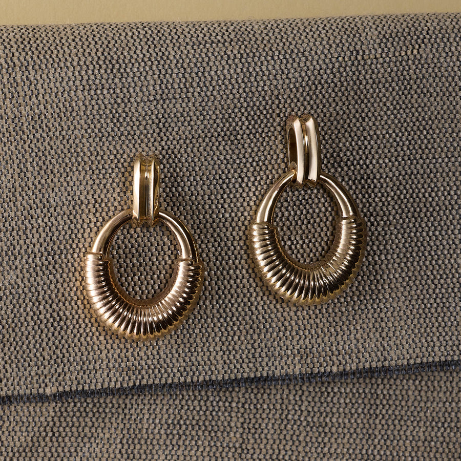 The HELIX Earrings by East London jeweller Rachel Boston | Discover our collections of unique and timeless engagement rings, wedding rings, and modern fine jewellery. - Rachel Boston Jewellery