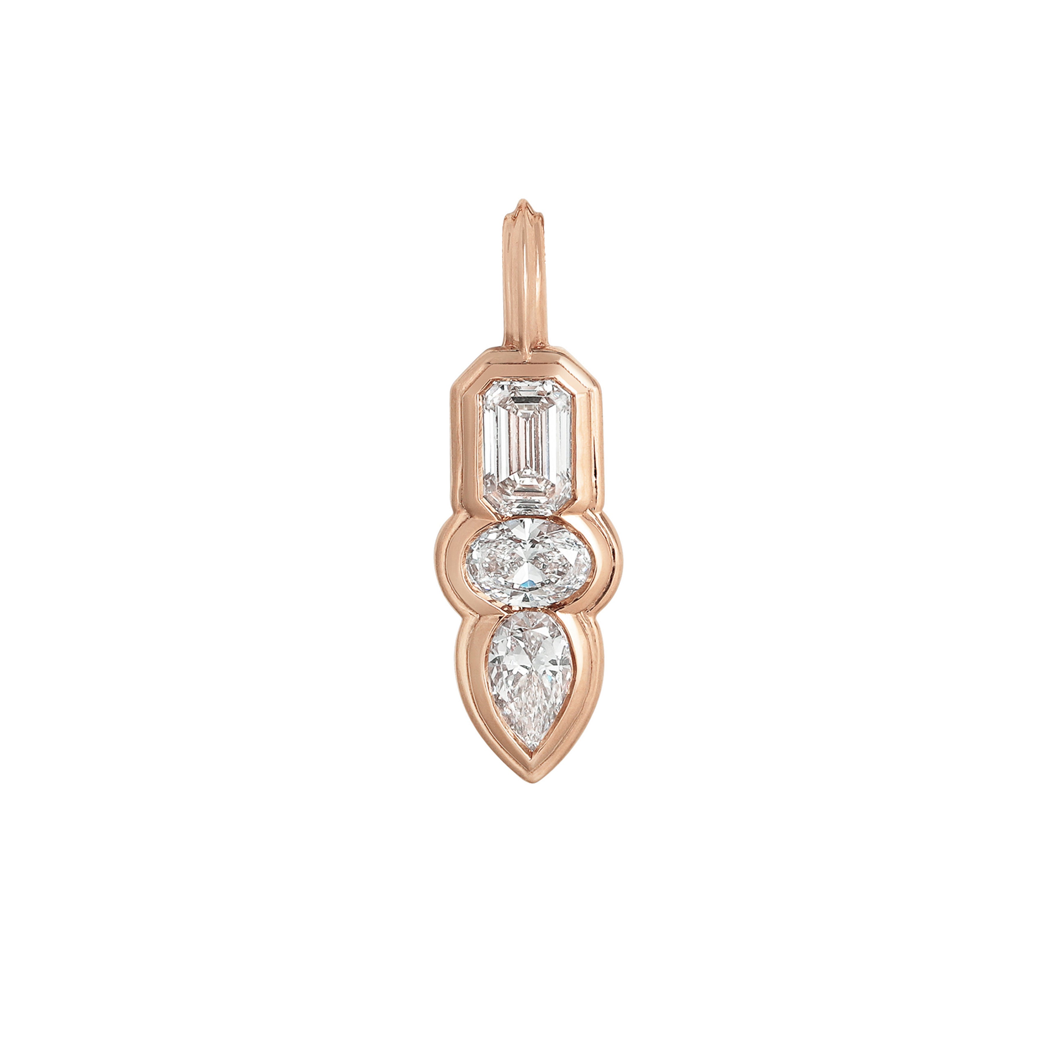 The Trio Pendant - Double Line by East London jeweller Rachel Boston | Discover our collections of unique and timeless engagement rings, wedding rings, and modern fine jewellery.
