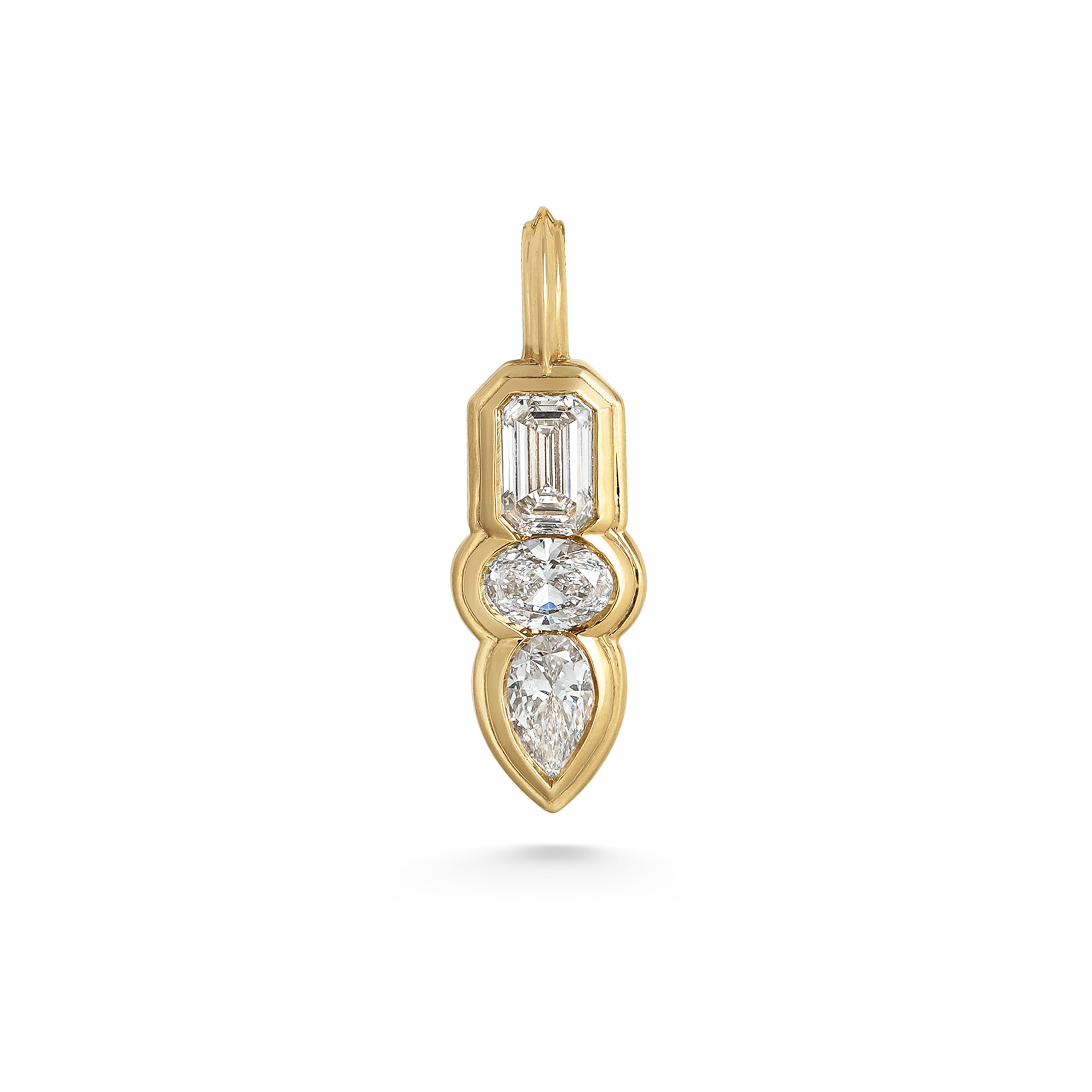 The TRIO PENDANT - DOUBLE LINE by East London jeweller Rachel Boston | Discover our collections of unique and timeless engagement rings, wedding rings, and modern fine jewellery.