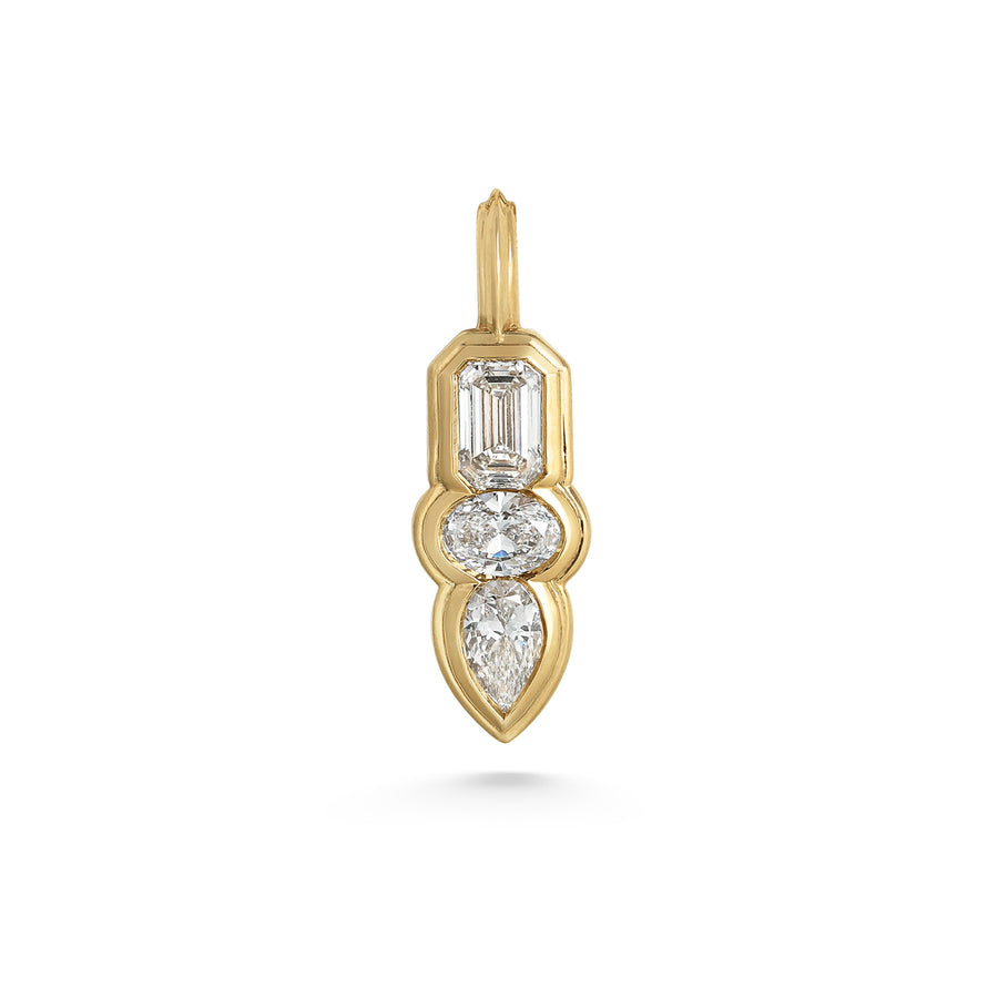 The TRIO PENDANT - DOUBLE LINE by East London jeweller Rachel Boston | Discover our collections of unique and timeless engagement rings, wedding rings, and modern fine jewellery. - Rachel Boston Jewellery