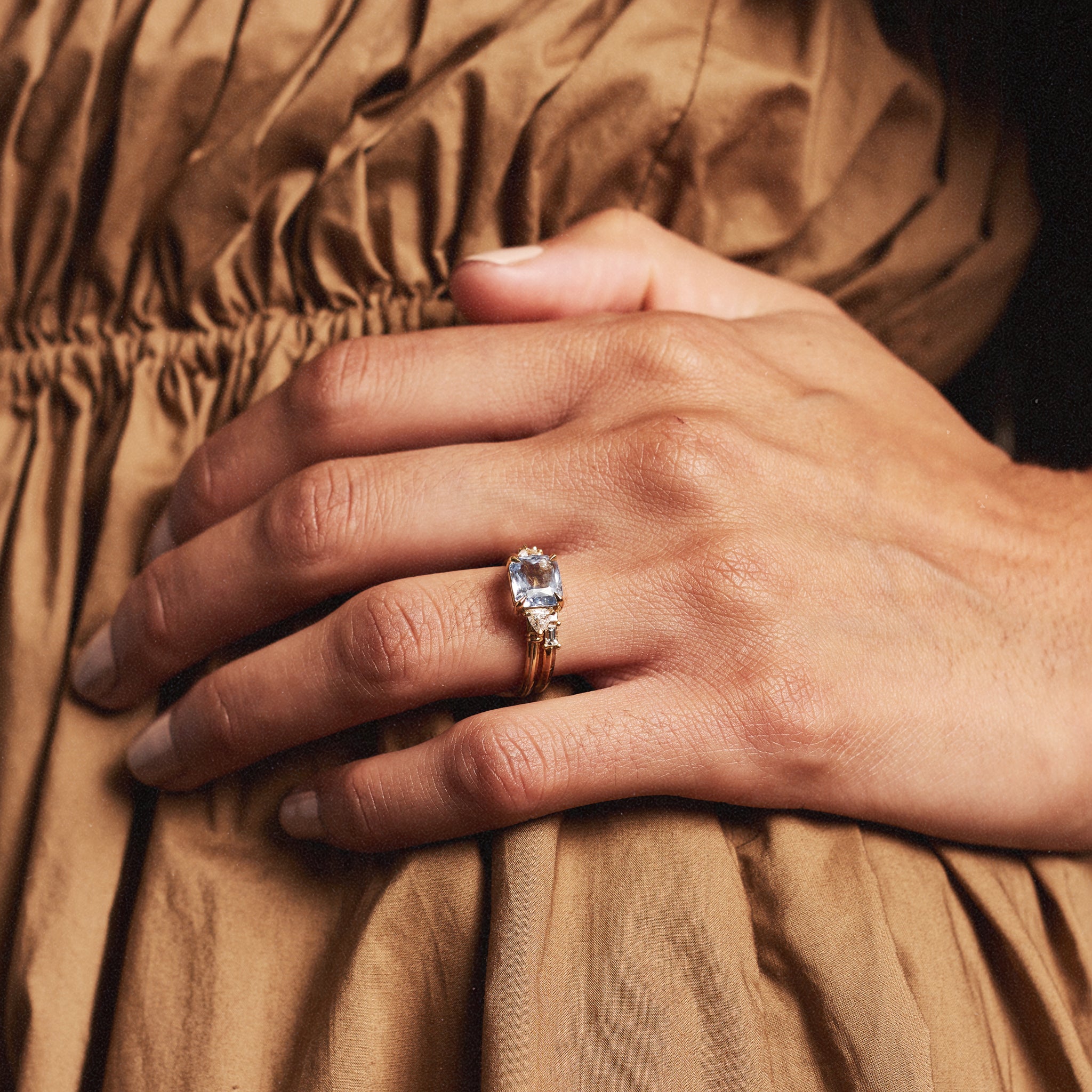 The X - Caparo Ring by East London jeweller Rachel Boston | Discover our collections of unique and timeless engagement rings, wedding rings, and modern fine jewellery.