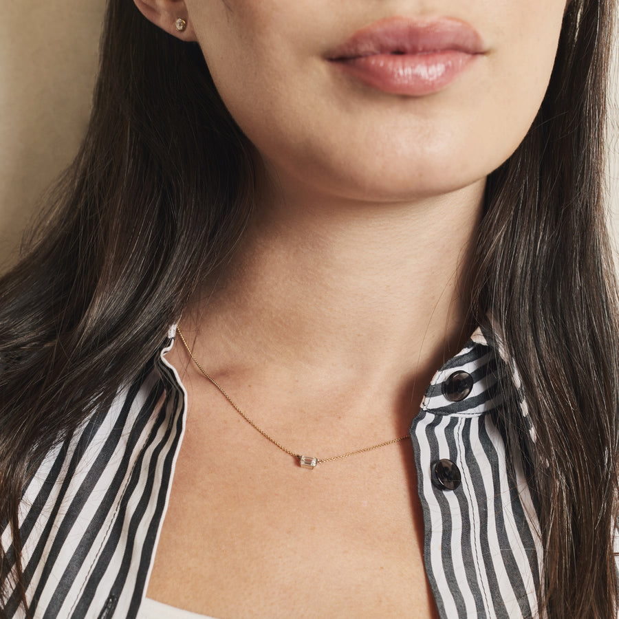 The X - Carrington Necklace - 0.40ct by East London jeweller Rachel Boston | Discover our collections of unique and timeless engagement rings, wedding rings, and modern fine jewellery. - Rachel Boston Jewellery