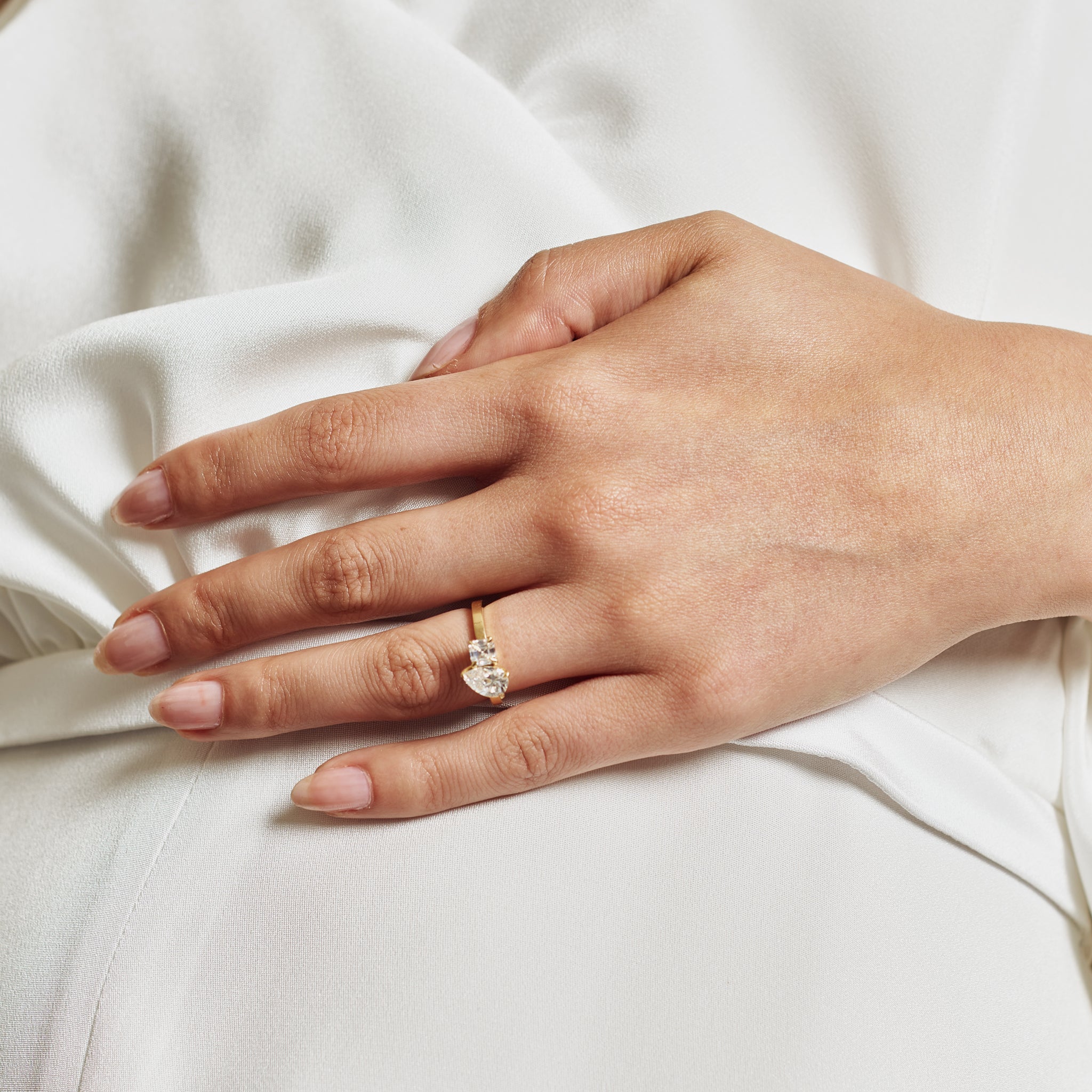 The Darcy Ring by East London jeweller Rachel Boston | Discover our collections of unique and timeless engagement rings, wedding rings, and modern fine jewellery.