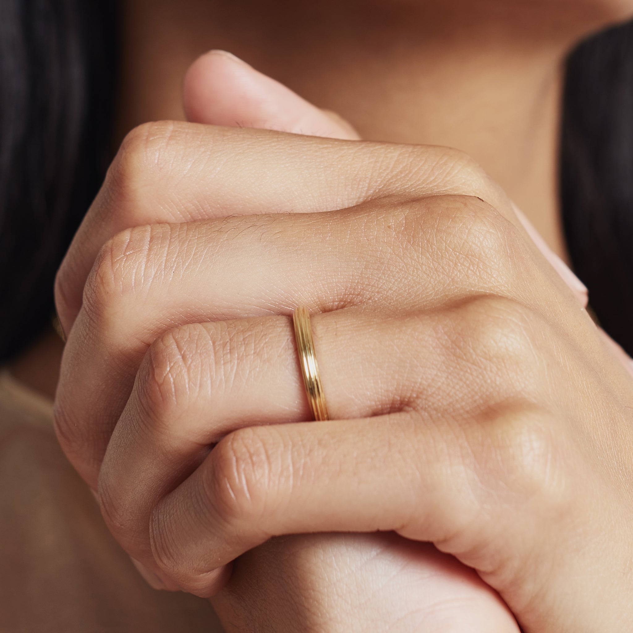 The Ridged Band - 2.5mm by East London jeweller Rachel Boston | Discover our collections of unique and timeless engagement rings, wedding rings, and modern fine jewellery.