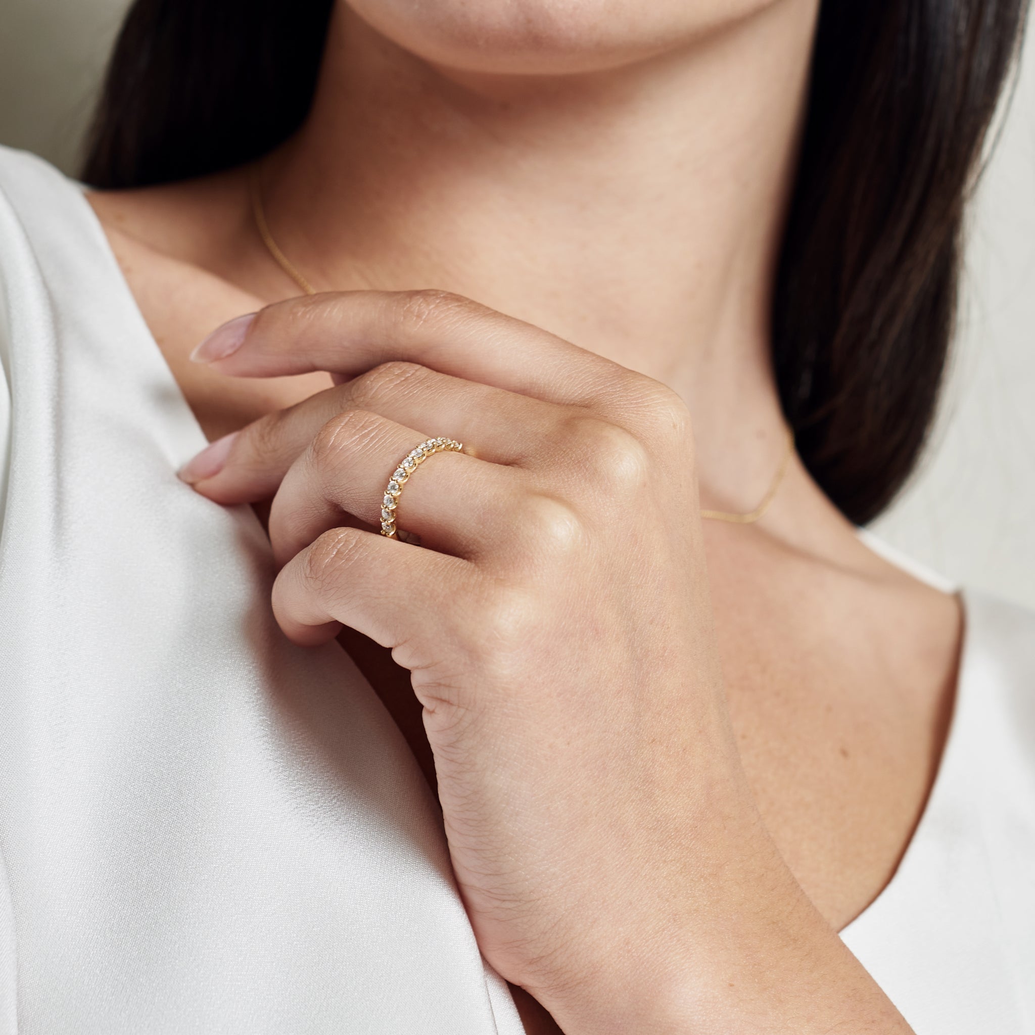 The Diamond Scallop Band - 2.5mm by East London jeweller Rachel Boston | Discover our collections of unique and timeless engagement rings, wedding rings, and modern fine jewellery.