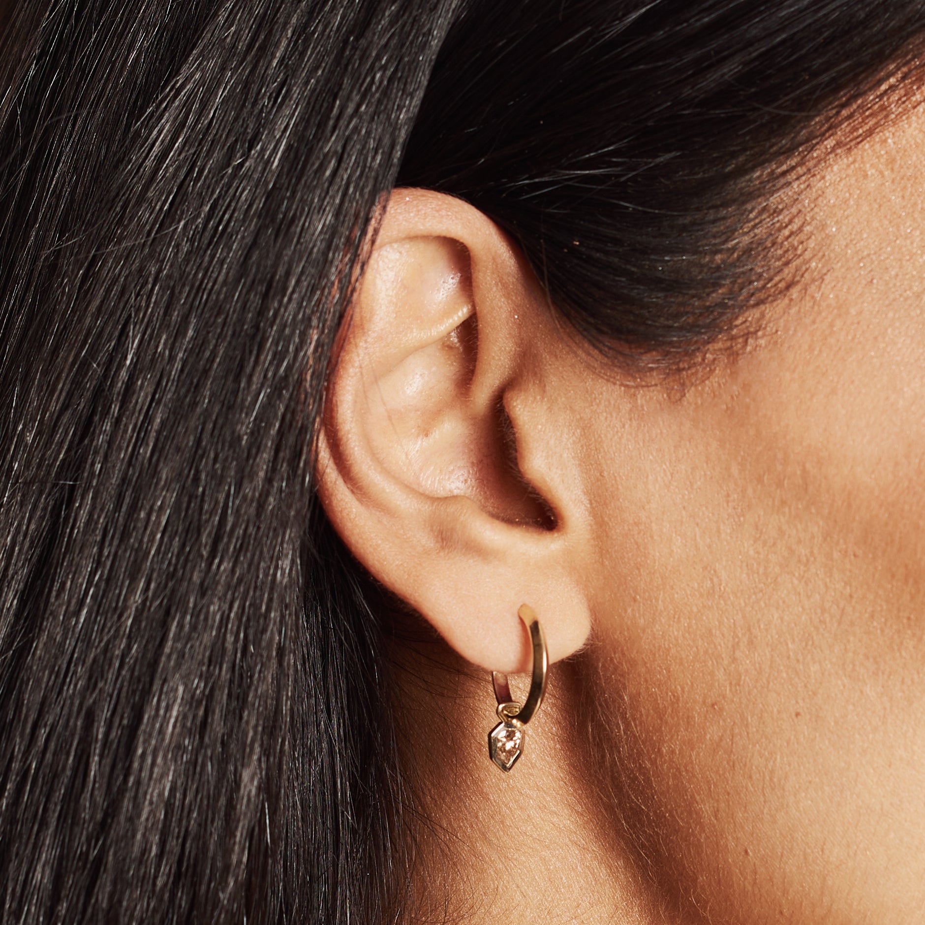 The Vertus Earrings by East London jeweller Rachel Boston | Discover our collections of unique and timeless engagement rings, wedding rings, and modern fine jewellery.