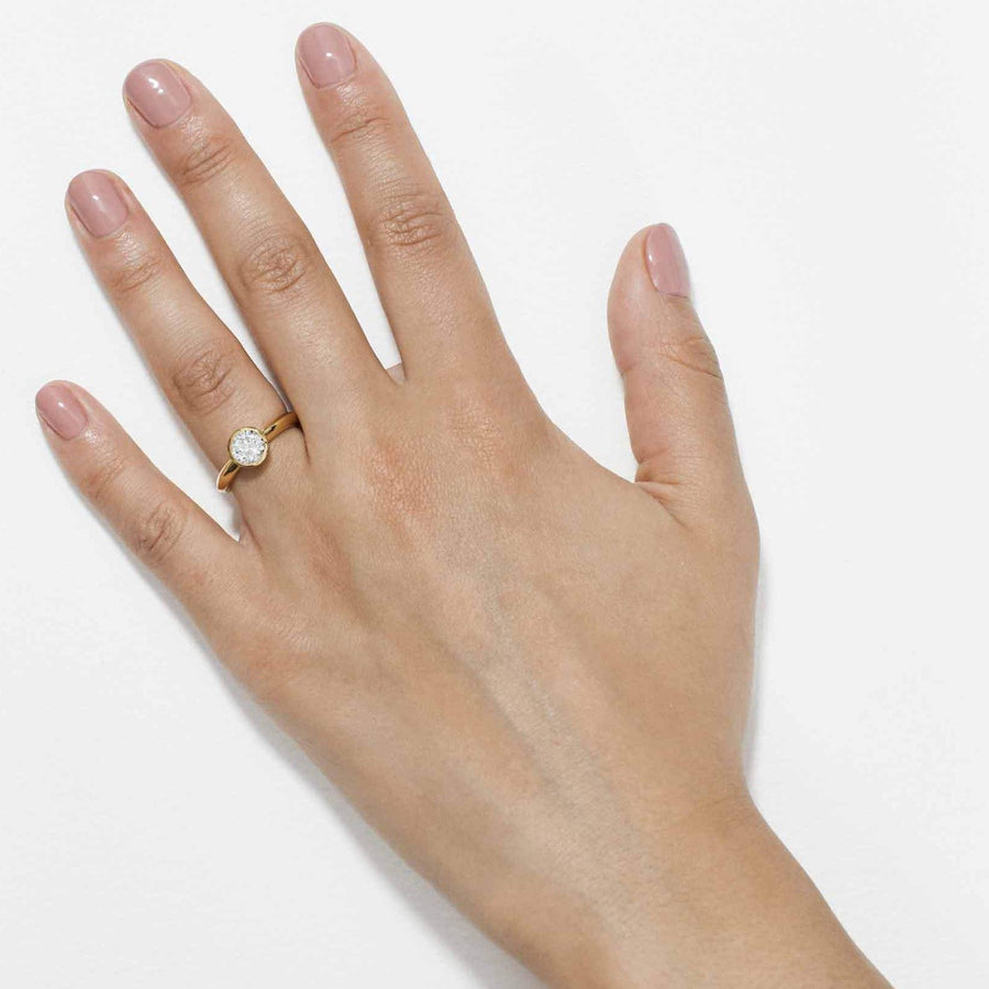 The Perseus Ring - Round Cut by East London jeweller Rachel Boston | Discover our collections of unique and timeless engagement rings, wedding rings, and modern fine jewellery. - Rachel Boston Jewellery