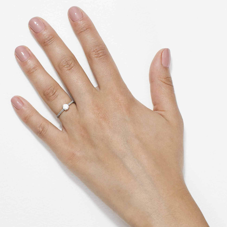 The Contra Round Ring by East London jeweller Rachel Boston | Discover our collections of unique and timeless engagement rings, wedding rings, and modern fine jewellery. - Rachel Boston Jewellery