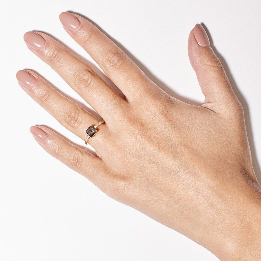 The X - Bestla Ring by East London jeweller Rachel Boston | Discover our collections of unique and timeless engagement rings, wedding rings, and modern fine jewellery. - Rachel Boston Jewellery