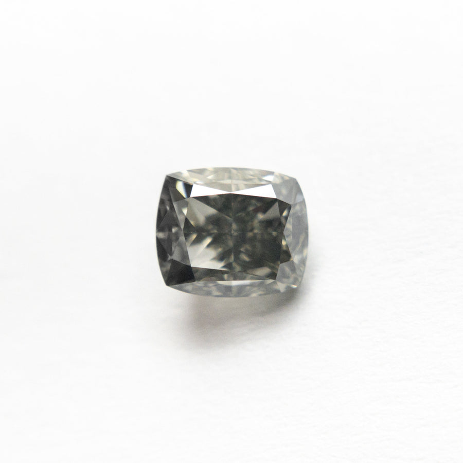 The 1.00ct 5.75x4.87x3.79mm Fancy Grey Cushion Brilliant 19913-21 by East London jeweller Rachel Boston | Discover our collections of unique and timeless engagement rings, wedding rings, and modern fine jewellery. - Rachel Boston Jewellery
