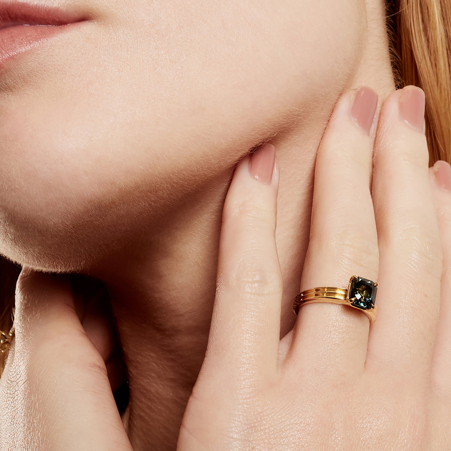 The X - Orinoco Ring by East London jeweller Rachel Boston | Discover our collections of unique and timeless engagement rings, wedding rings, and modern fine jewellery. - Rachel Boston Jewellery