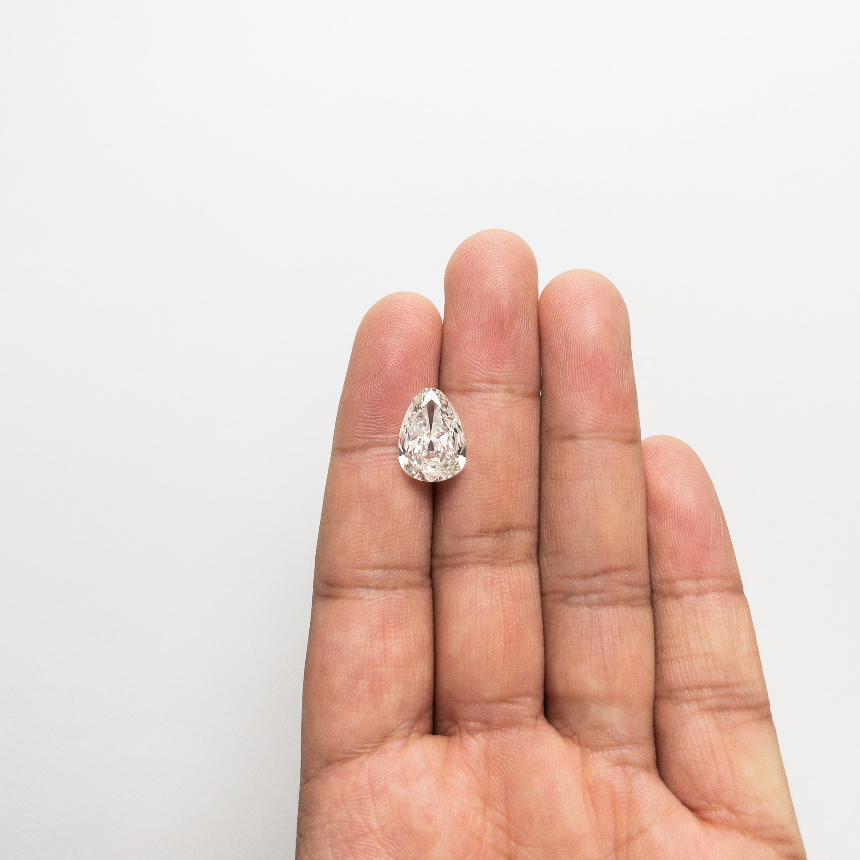 4.32ct 14.64x10.39x4.28mm GIA SI2 J Antique Pear Old Mine Cut 20672 01