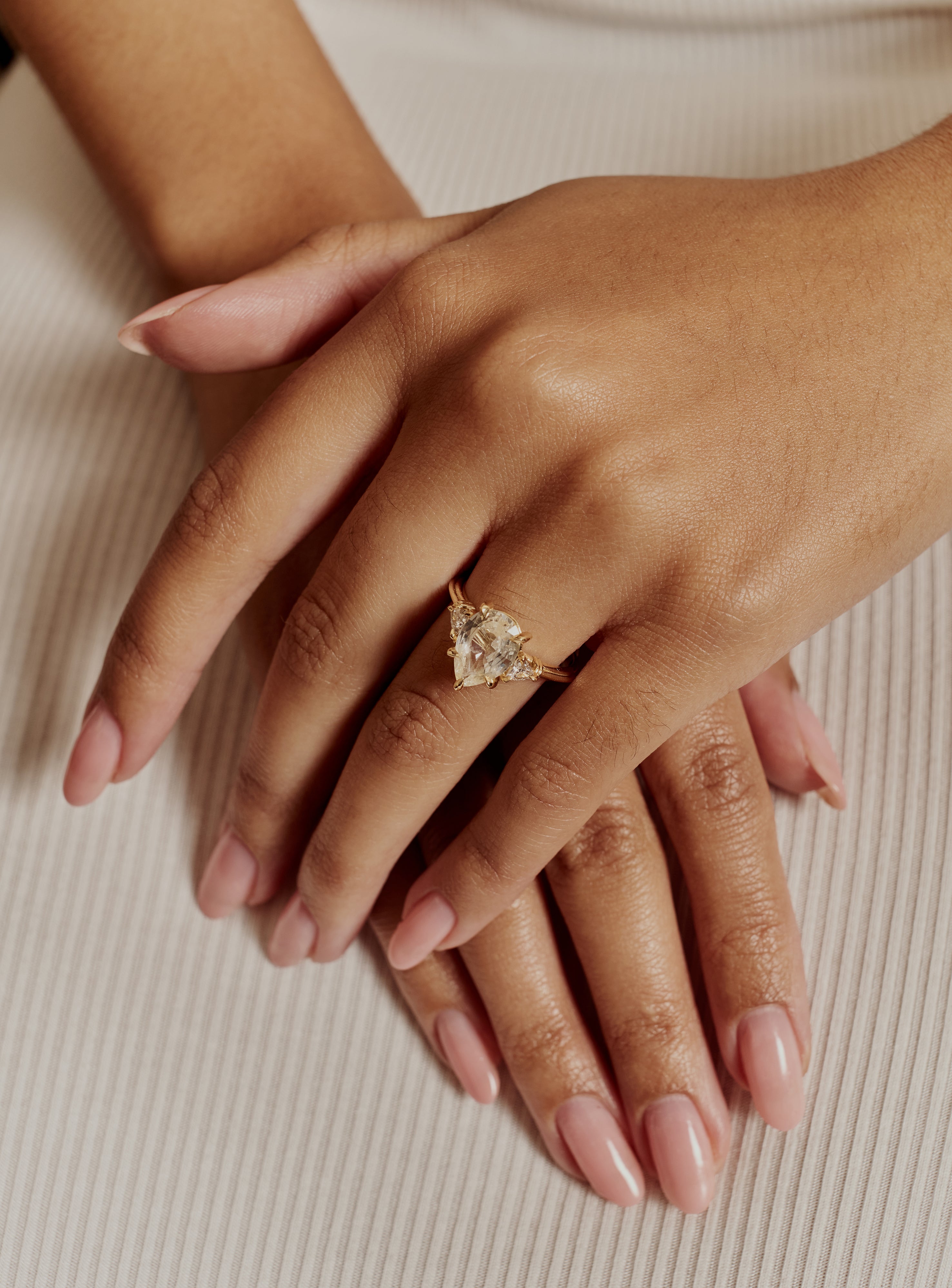 The X - Clara Yellow Ring by East London jeweller Rachel Boston | Discover our collections of unique and timeless engagement rings, wedding rings, and modern fine jewellery.