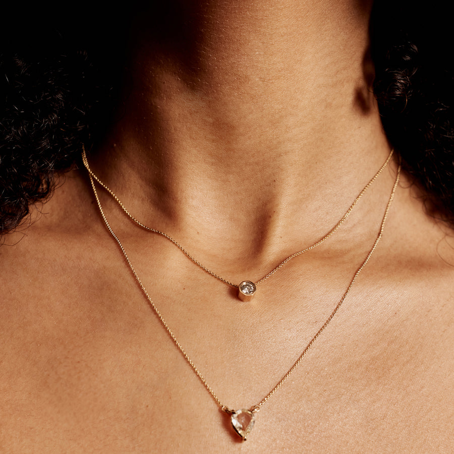 The X - Lange Necklace by East London jeweller Rachel Boston | Discover our collections of unique and timeless engagement rings, wedding rings, and modern fine jewellery. - Rachel Boston Jewellery