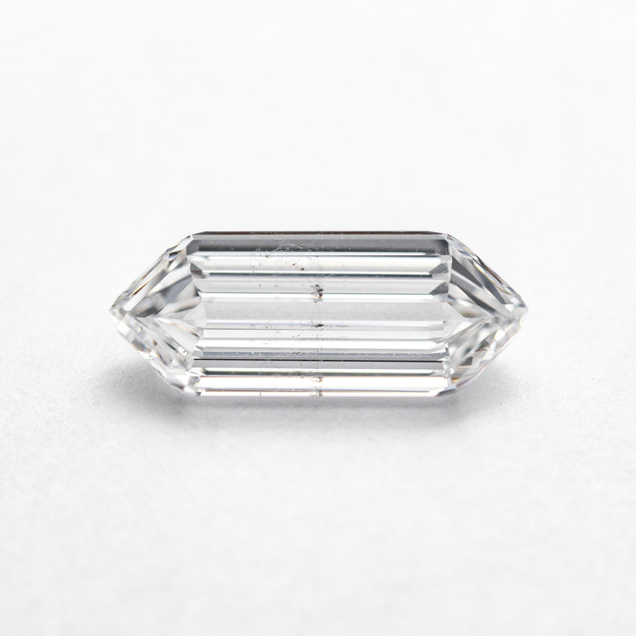 The 1.01ct 10.12x4.18x2.42mm GIA SI2 D Hexagon Step Cut 22621-01 by East London jeweller Rachel Boston | Discover our collections of unique and timeless engagement rings, wedding rings, and modern fine jewellery. - Rachel Boston Jewellery