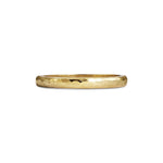 Polished Hammered D Shape Wedding Band - 2.5mm