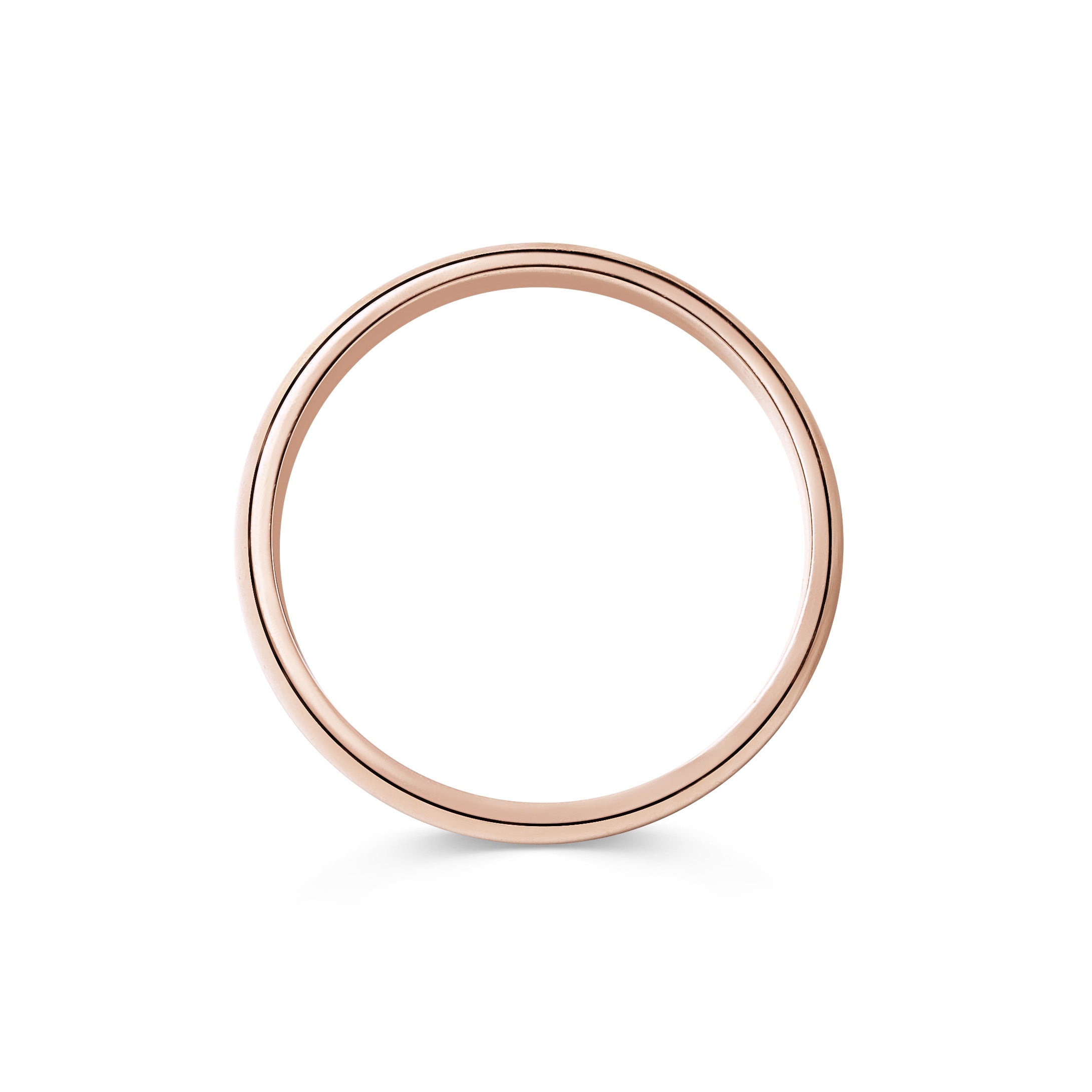 The Matte Finish D Shape Wedding Band - 4mm by East London jeweller Rachel Boston | Discover our collections of unique and timeless engagement rings, wedding rings, and modern fine jewellery.
