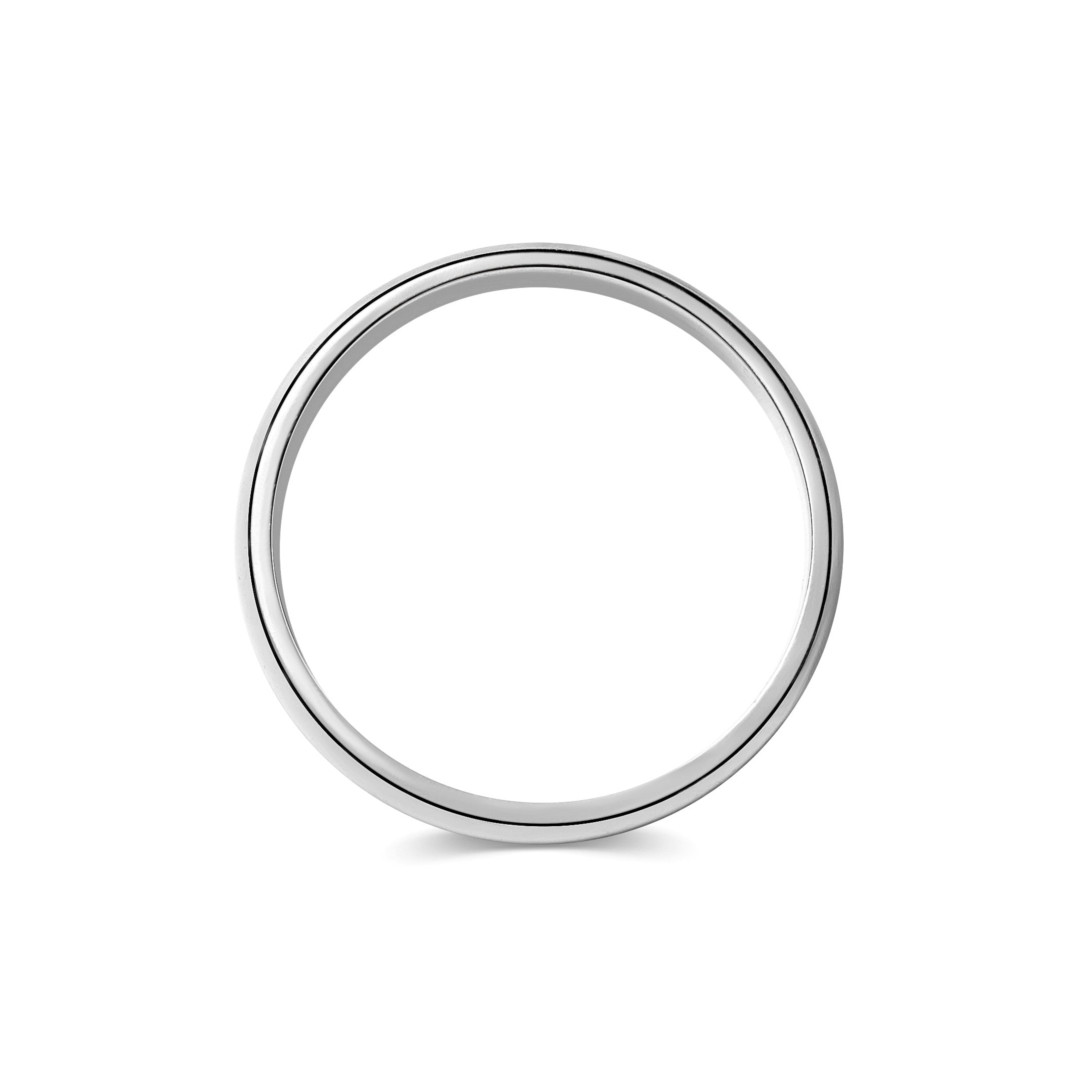 The Matte Finish D Shape Wedding Band - 4mm by East London jeweller Rachel Boston | Discover our collections of unique and timeless engagement rings, wedding rings, and modern fine jewellery.