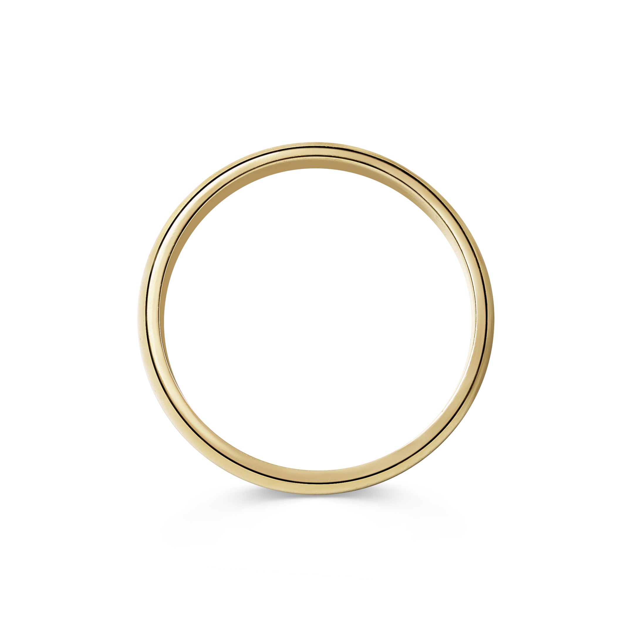 The Polished D Shape Wedding Band - 4mm by East London jeweller Rachel Boston | Discover our collections of unique and timeless engagement rings, wedding rings, and modern fine jewellery.