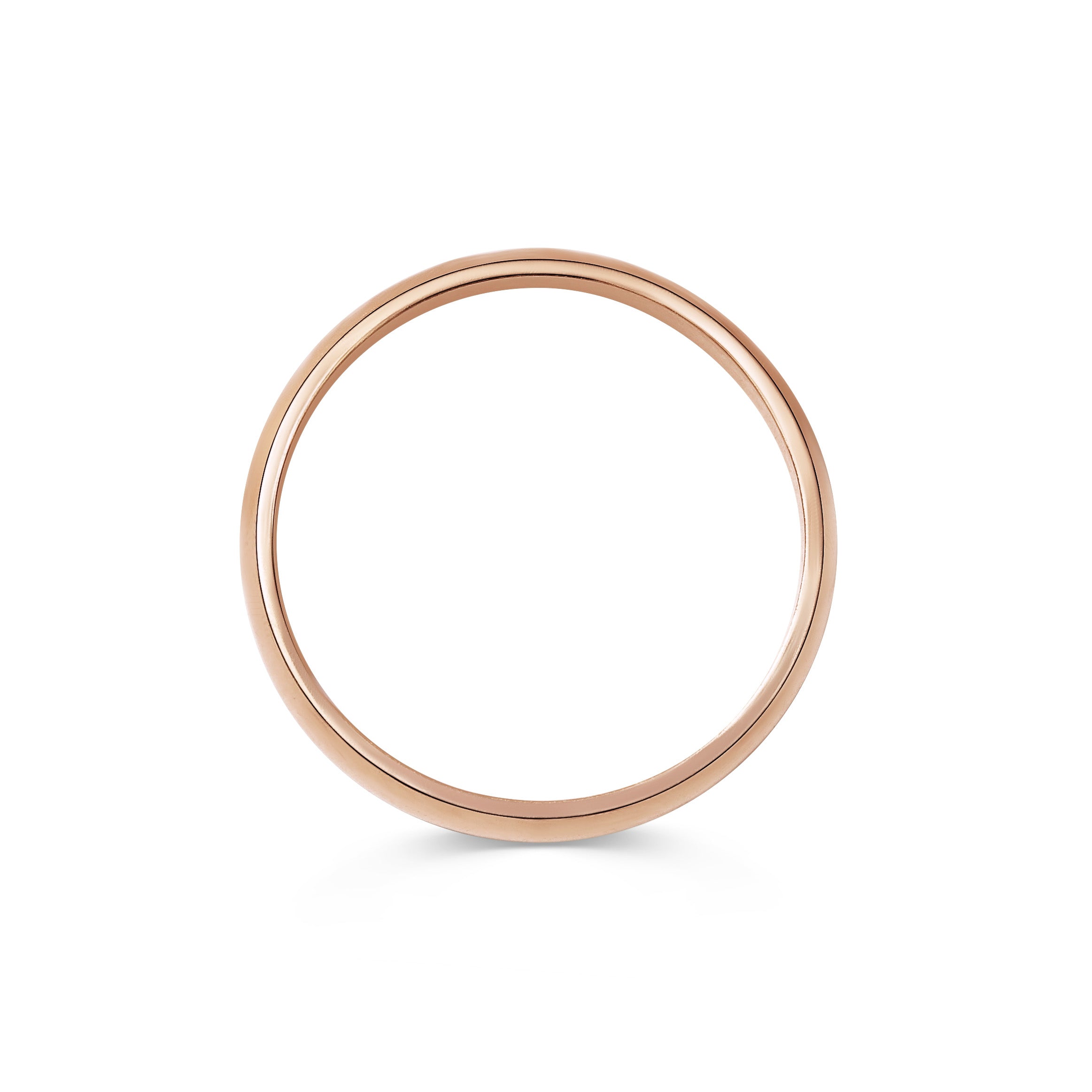The Polished D Shape Wedding Band - 5mm by East London jeweller Rachel Boston | Discover our collections of unique and timeless engagement rings, wedding rings, and modern fine jewellery.