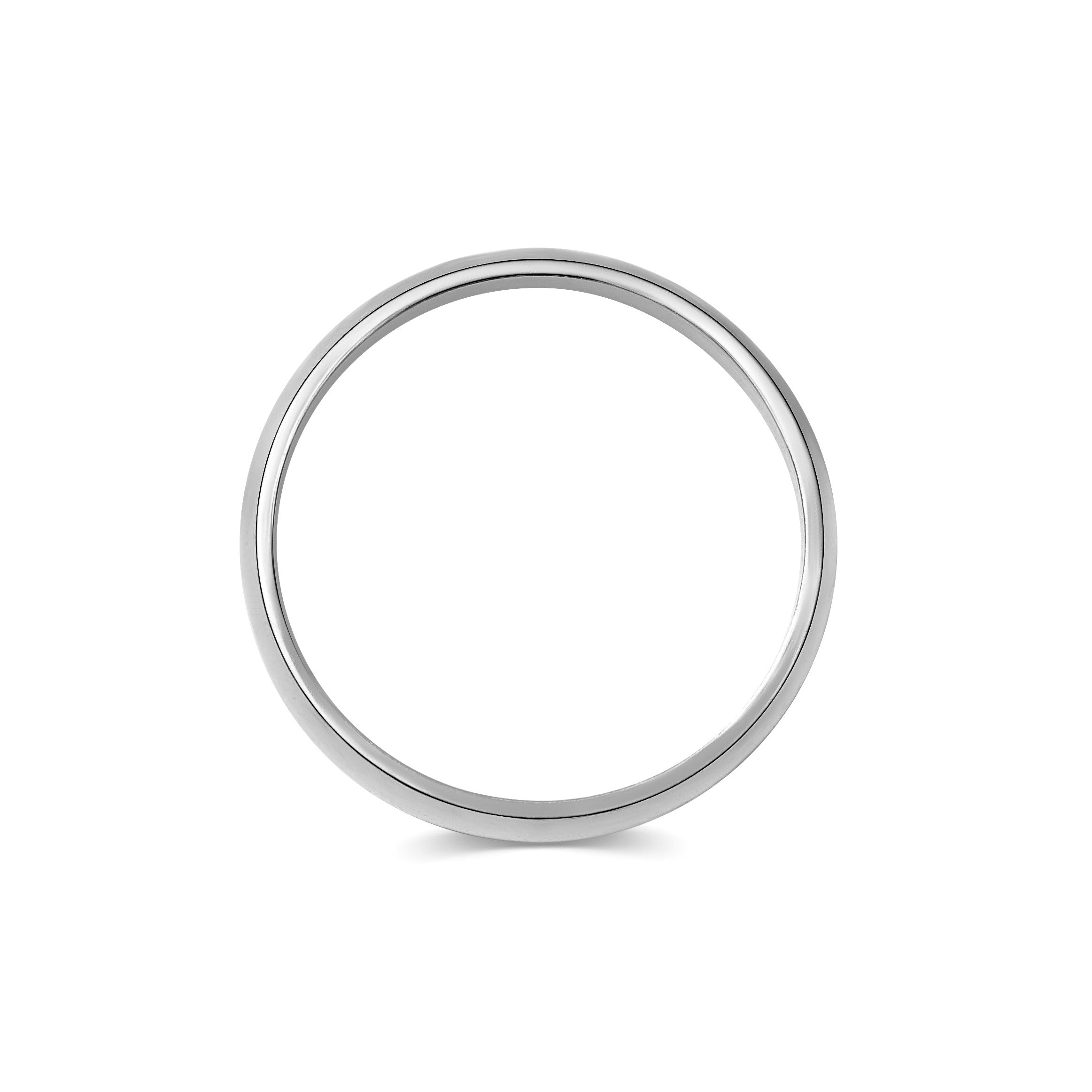 The Polished D Shape Wedding Band - 5mm by East London jeweller Rachel Boston | Discover our collections of unique and timeless engagement rings, wedding rings, and modern fine jewellery.