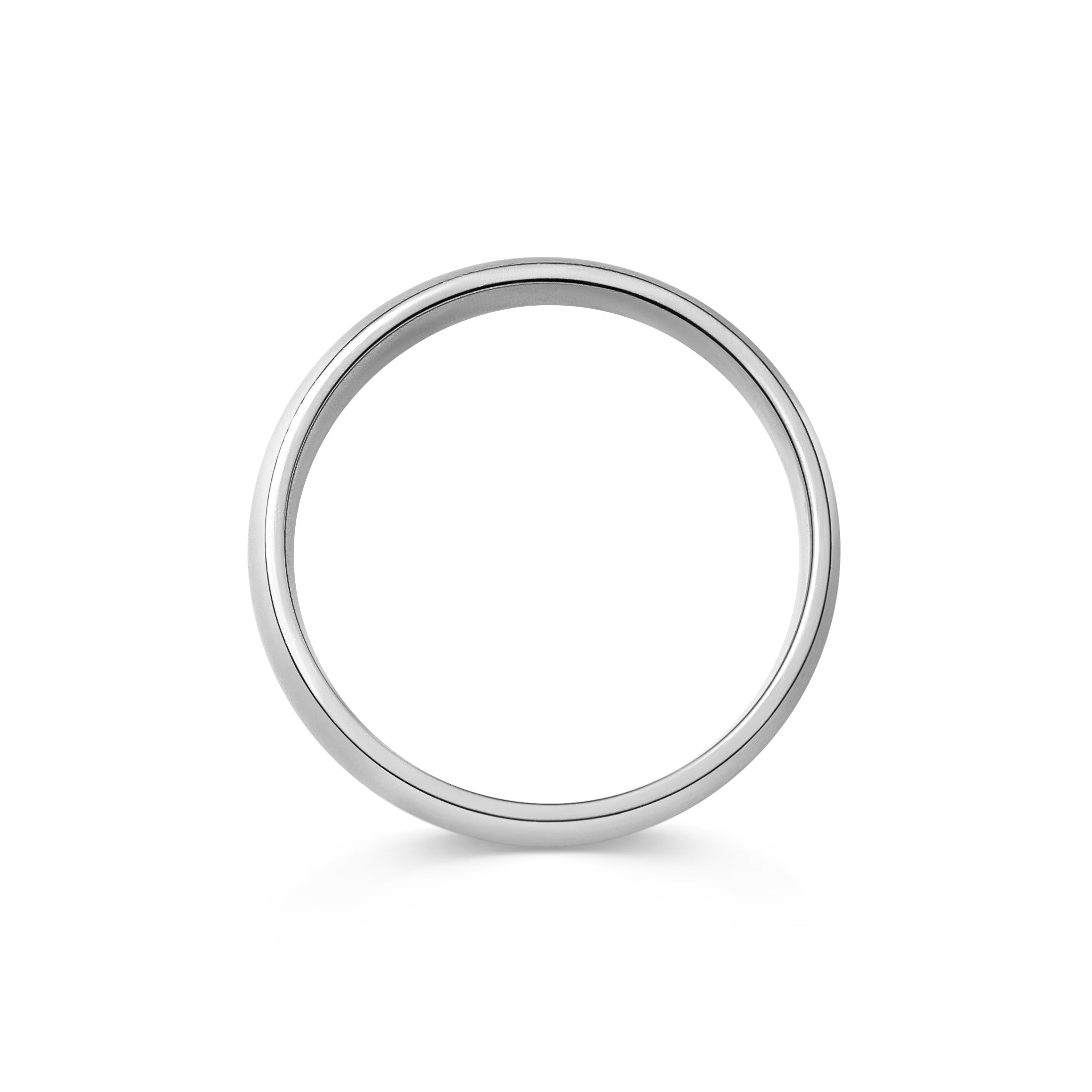 The Polished D Shape Wedding Band - 6mm by East London jeweller Rachel Boston | Discover our collections of unique and timeless engagement rings, wedding rings, and modern fine jewellery.