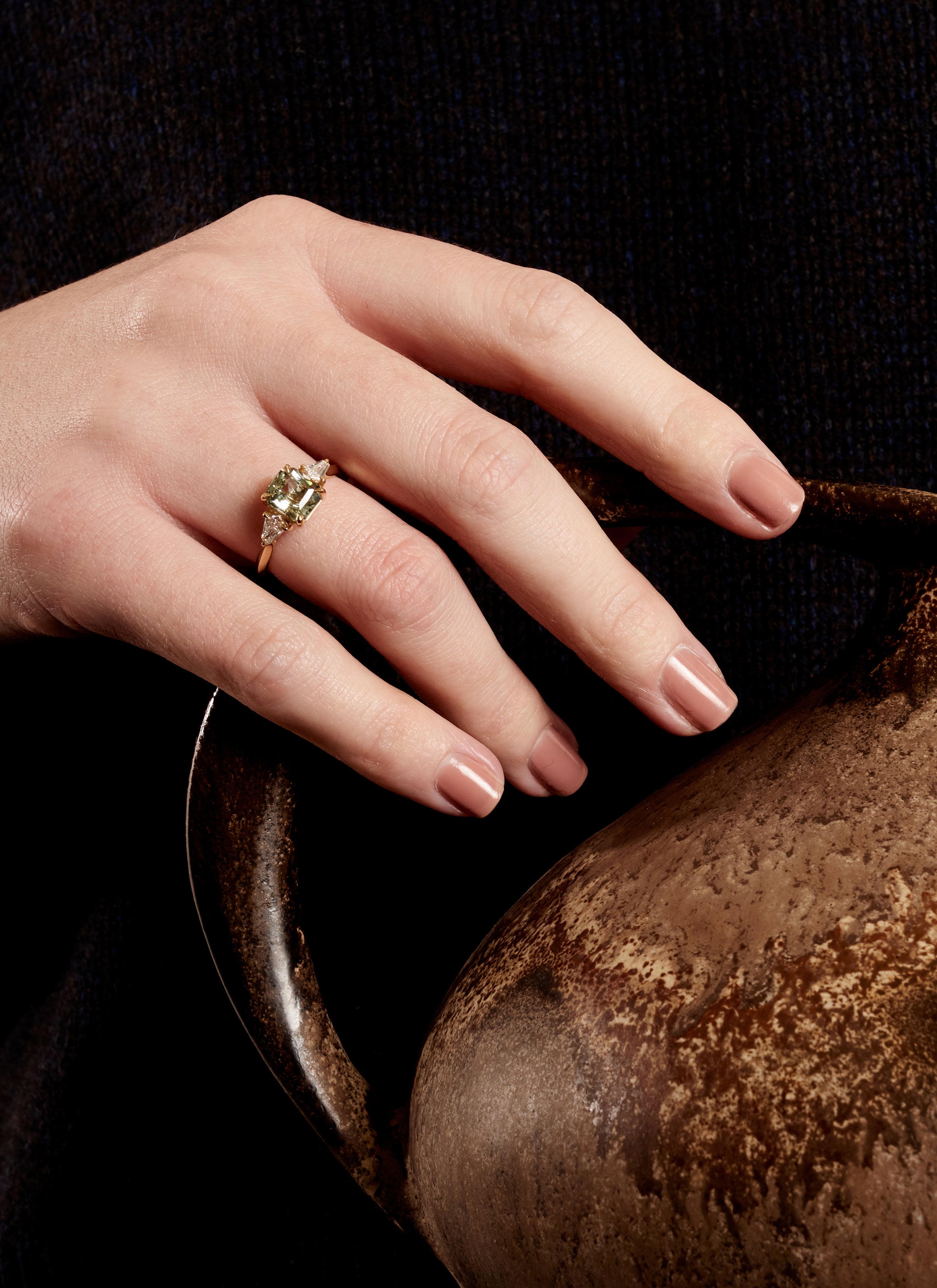 The X - Aponguao Ring by East London jeweller Rachel Boston | Discover our collections of unique and timeless engagement rings, wedding rings, and modern fine jewellery.