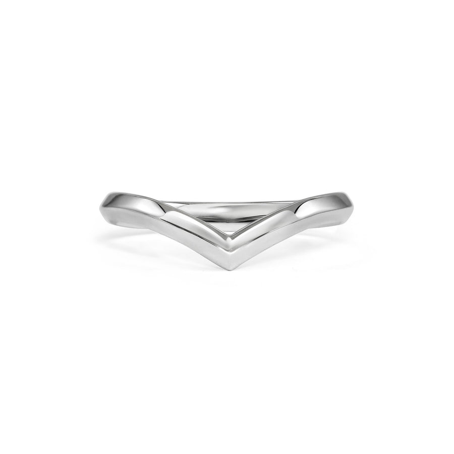 The Soft V Curve Band by East London jeweller Rachel Boston | Discover our collections of unique and timeless engagement rings, wedding rings, and modern fine jewellery. - Rachel Boston Jewellery