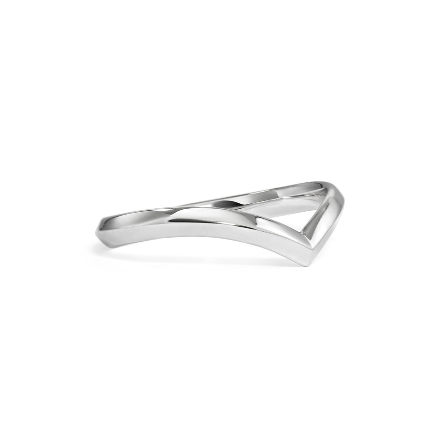 The Soft V Curve Band by East London jeweller Rachel Boston | Discover our collections of unique and timeless engagement rings, wedding rings, and modern fine jewellery. - Rachel Boston Jewellery