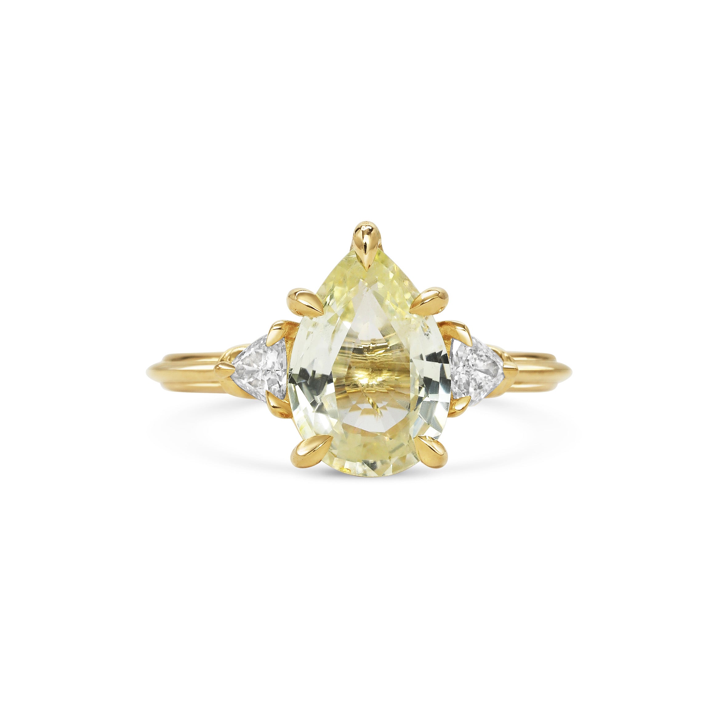 The X - Clara Yellow Ring by East London jeweller Rachel Boston | Discover our collections of unique and timeless engagement rings, wedding rings, and modern fine jewellery.