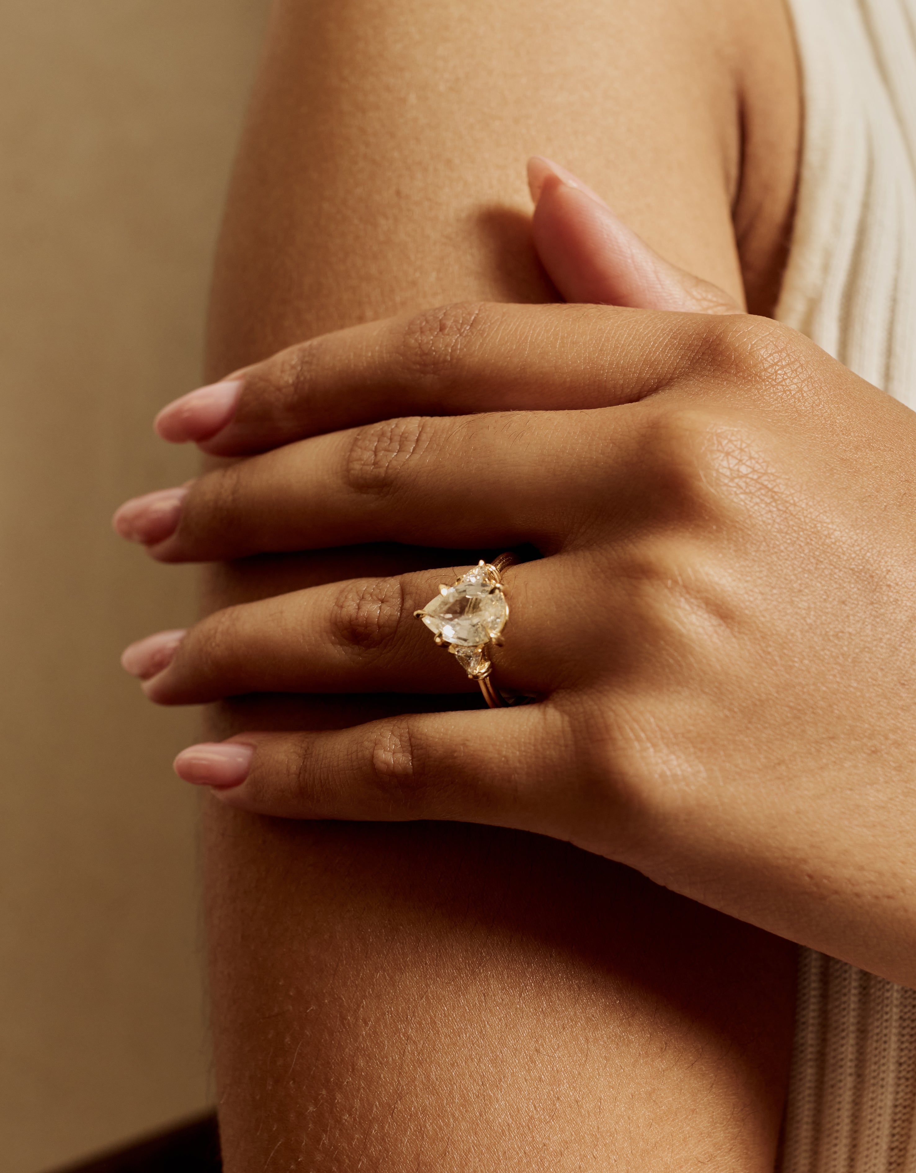 The X - Clara Yellow Ring by East London jeweller Rachel Boston | Discover our collections of unique and timeless engagement rings, wedding rings, and modern fine jewellery.