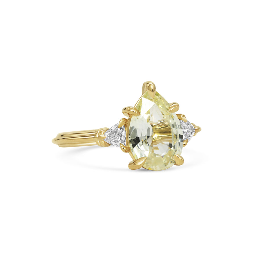 The X - Clara Yellow Ring by East London jeweller Rachel Boston | Discover our collections of unique and timeless engagement rings, wedding rings, and modern fine jewellery. - Rachel Boston Jewellery