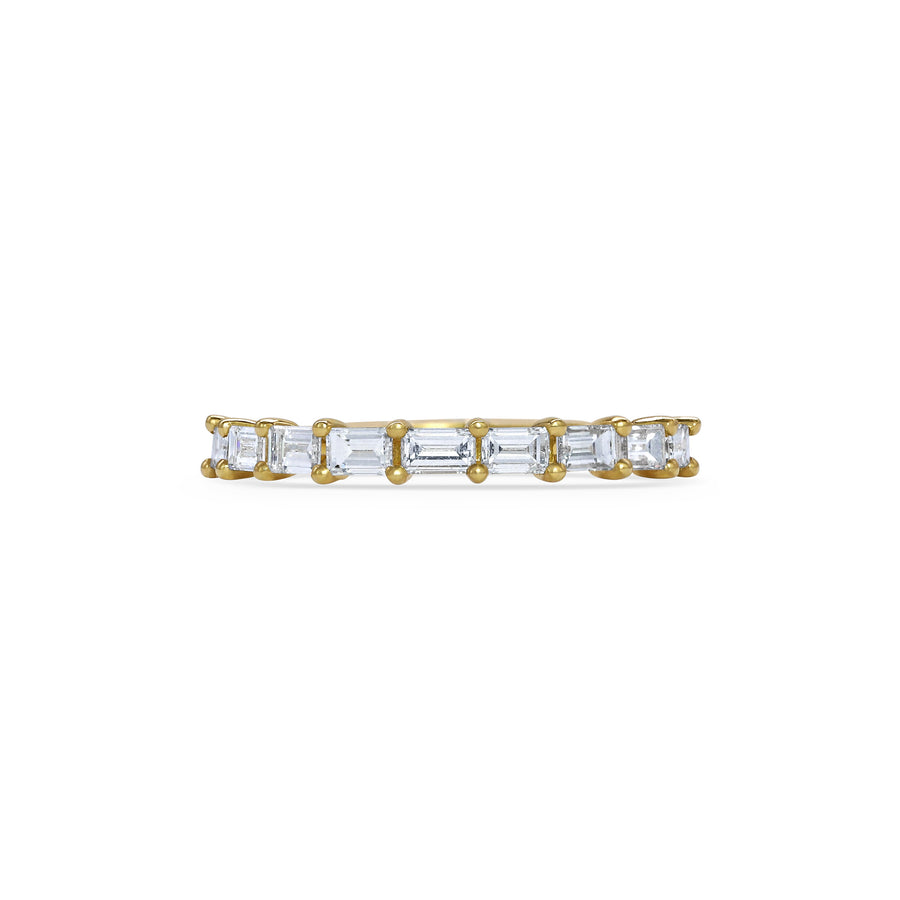 The Claw Baguette Diamond Wedding Band by East London jeweller Rachel Boston | Discover our collections of unique and timeless engagement rings, wedding rings, and modern fine jewellery. - Rachel Boston Jewellery