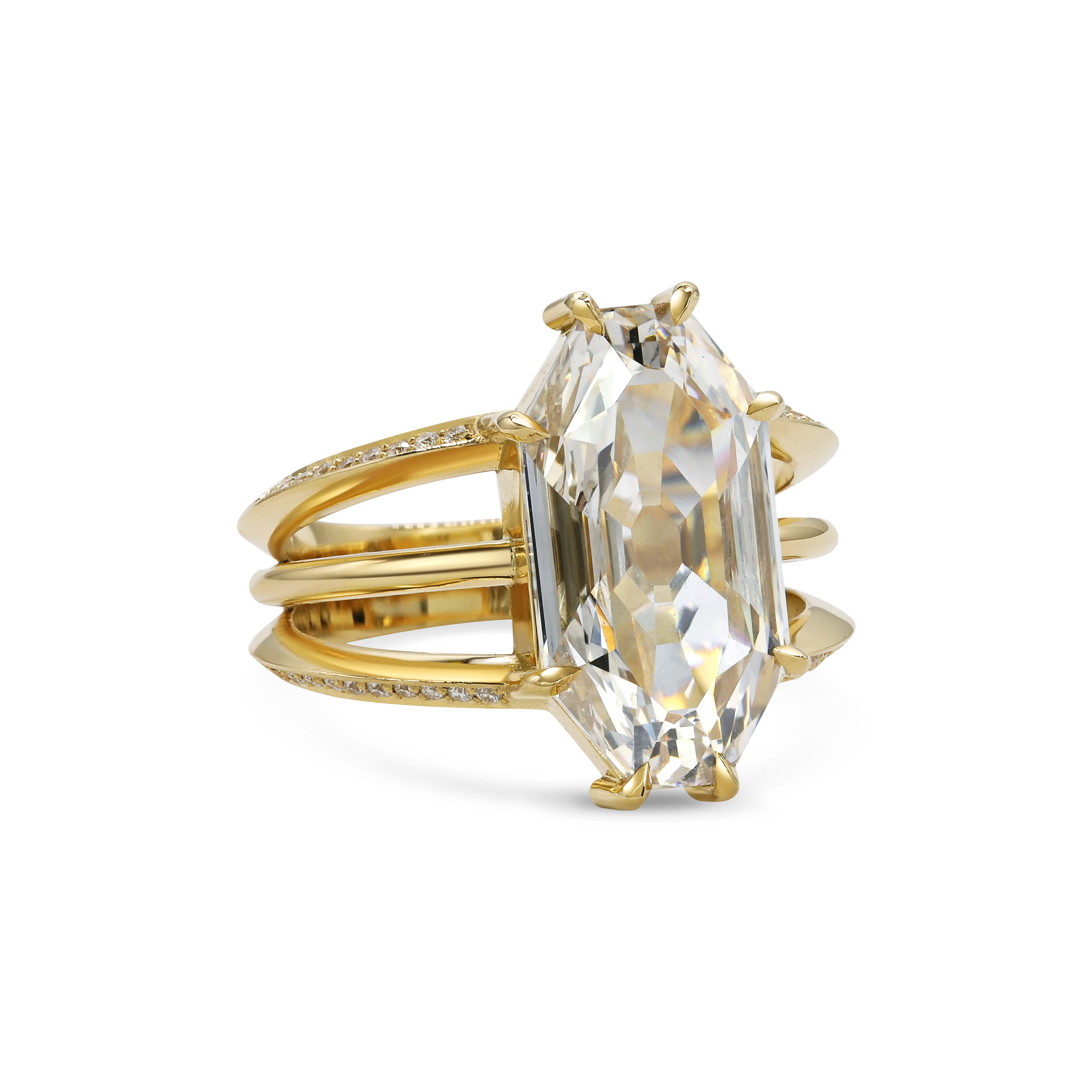 The X - Cupid Ring by East London jeweller Rachel Boston | Discover our collections of unique and timeless engagement rings, wedding rings, and modern fine jewellery.