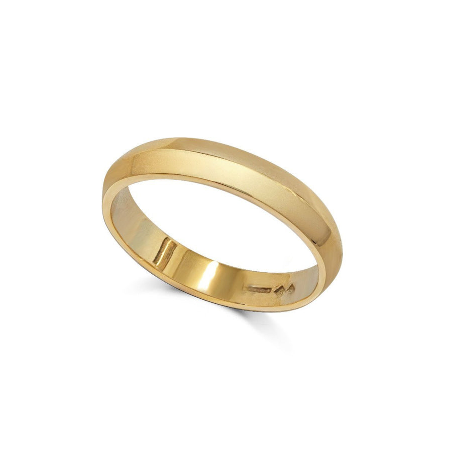 The Knife Edge Band - 3.8mm by East London jeweller Rachel Boston | Discover our collections of unique and timeless engagement rings, wedding rings, and modern fine jewellery. - Rachel Boston Jewellery