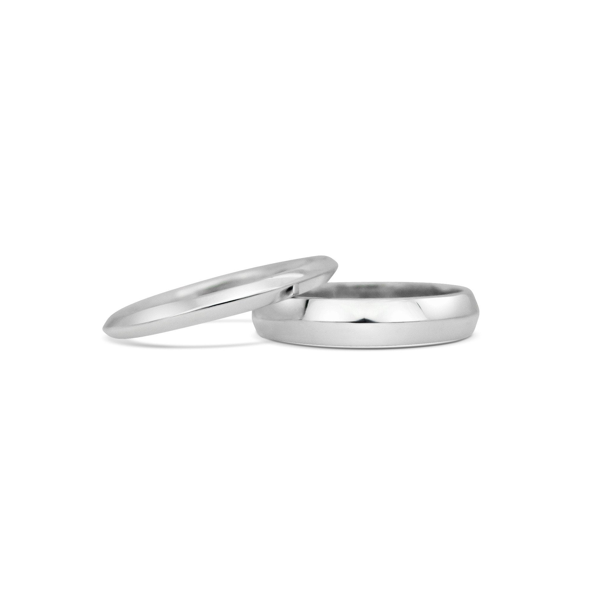 The Knife Edge Band - 3.8mm by East London jeweller Rachel Boston | Discover our collections of unique and timeless engagement rings, wedding rings, and modern fine jewellery.