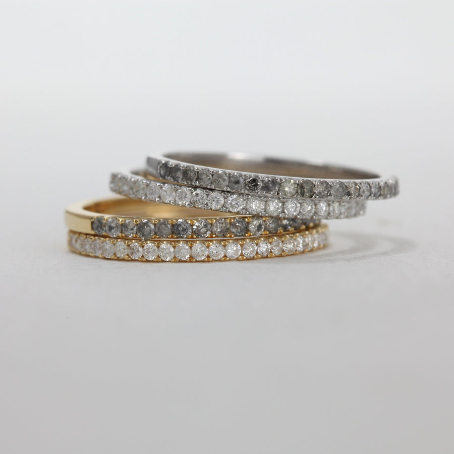 The Grey Diamond Circulum Band by East London jeweller Rachel Boston | Discover our collections of unique and timeless engagement rings, wedding rings, and modern fine jewellery. - Rachel Boston Jewellery