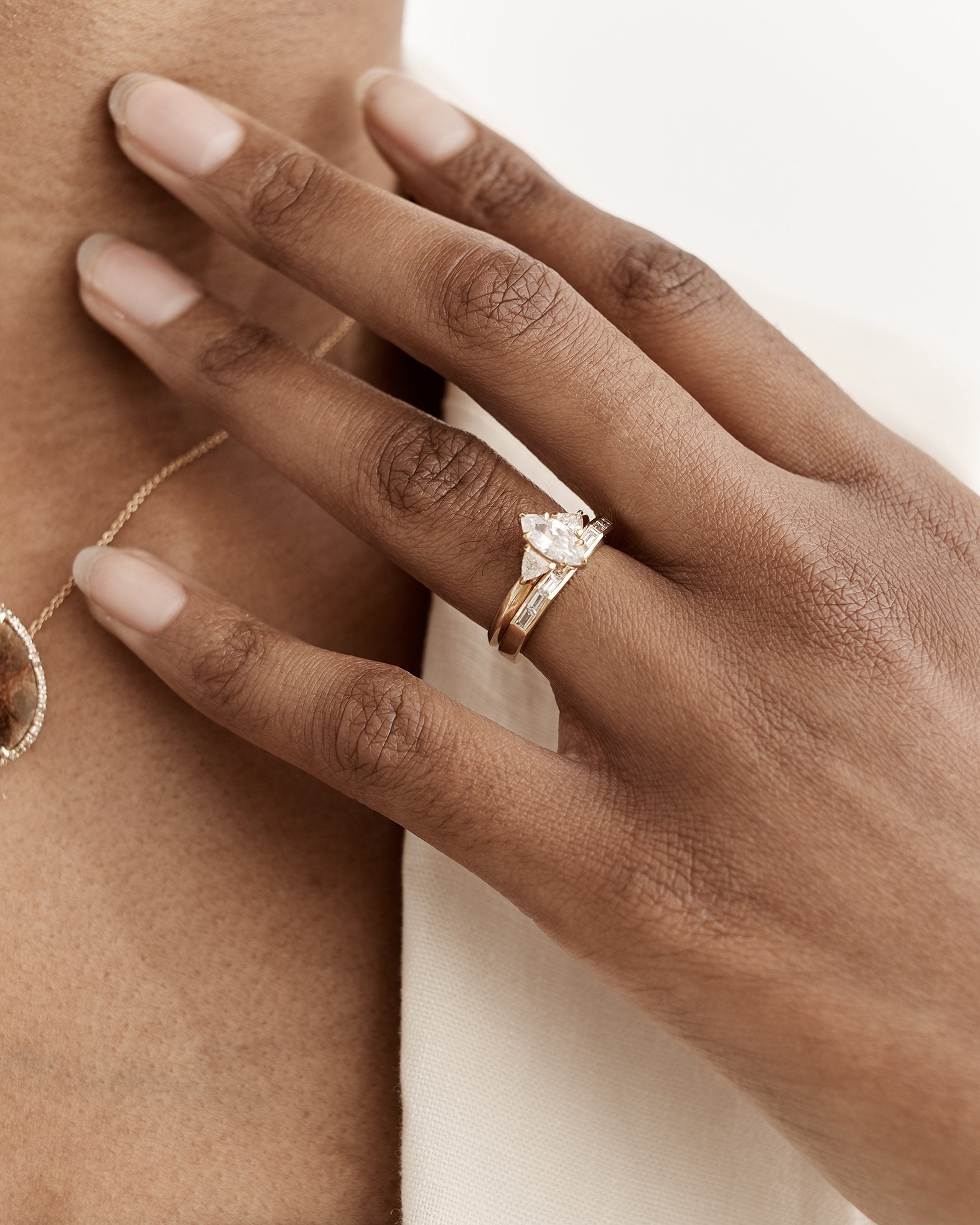 The Joan Ring by East London jeweller Rachel Boston | Discover our collections of unique and timeless engagement rings, wedding rings, and modern fine jewellery.