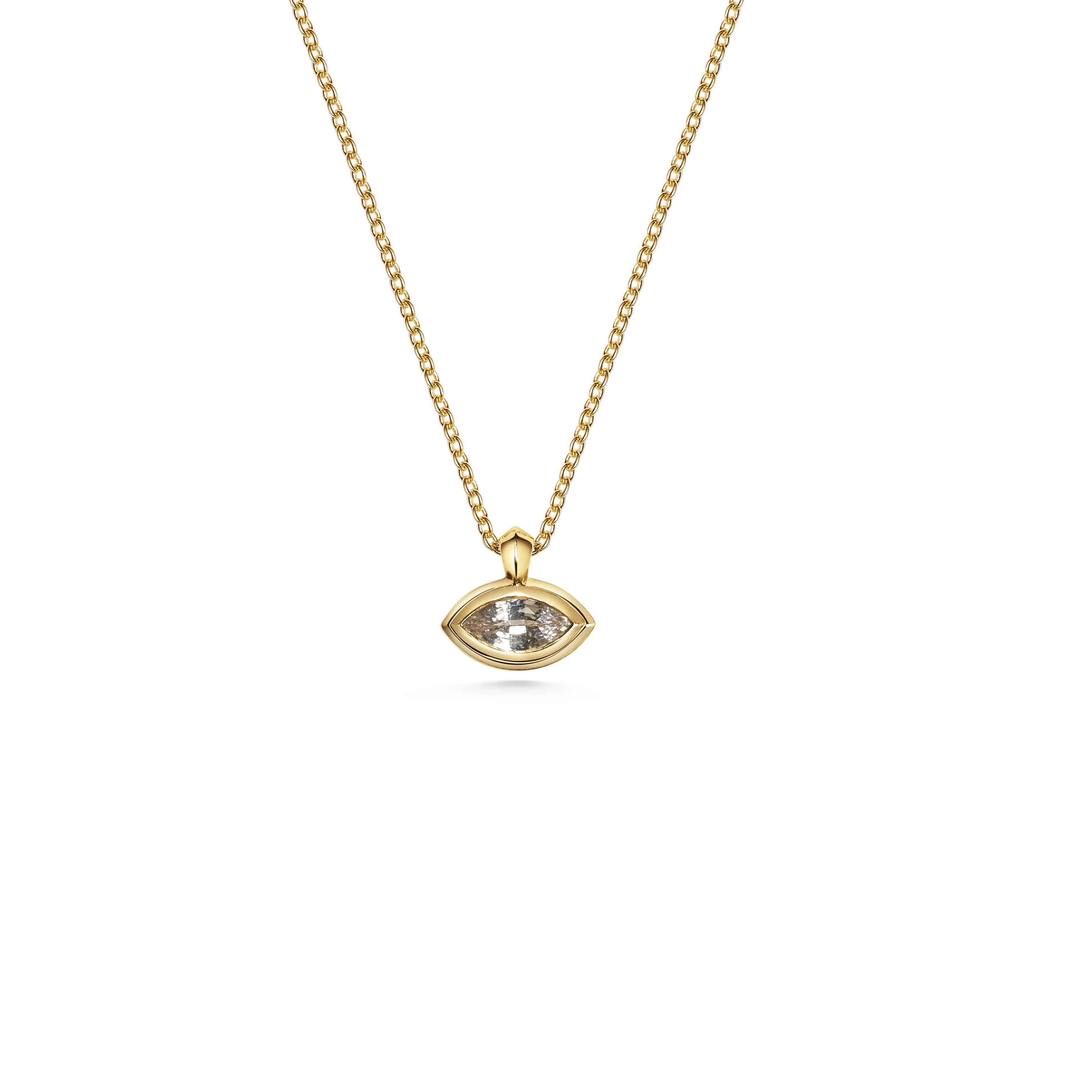 The X - Kahlo Necklace by East London jeweller Rachel Boston | Discover our collections of unique and timeless engagement rings, wedding rings, and modern fine jewellery.