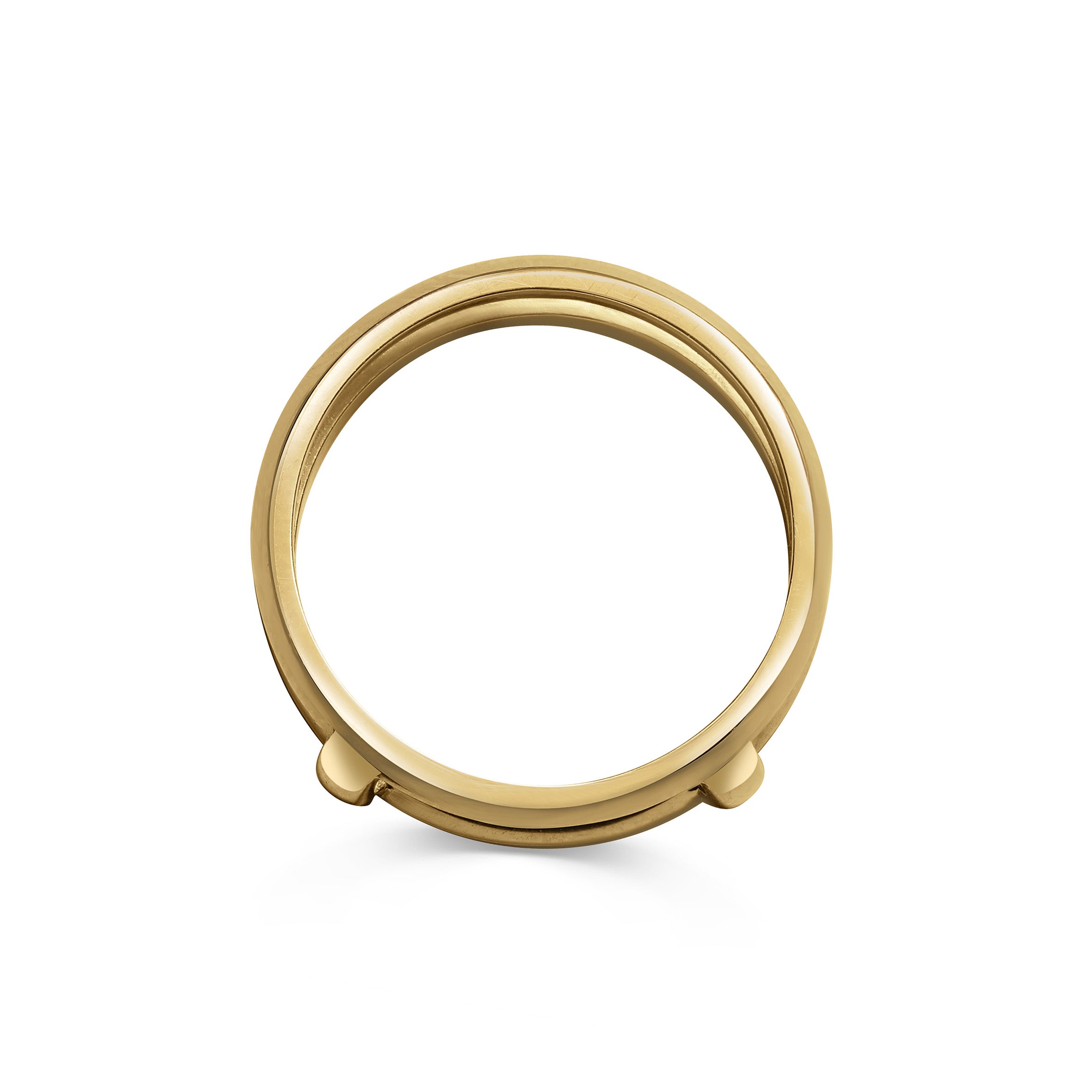 The Knife Edge Double Wedding Band by East London jeweller Rachel Boston | Discover our collections of unique and timeless engagement rings, wedding rings, and modern fine jewellery.