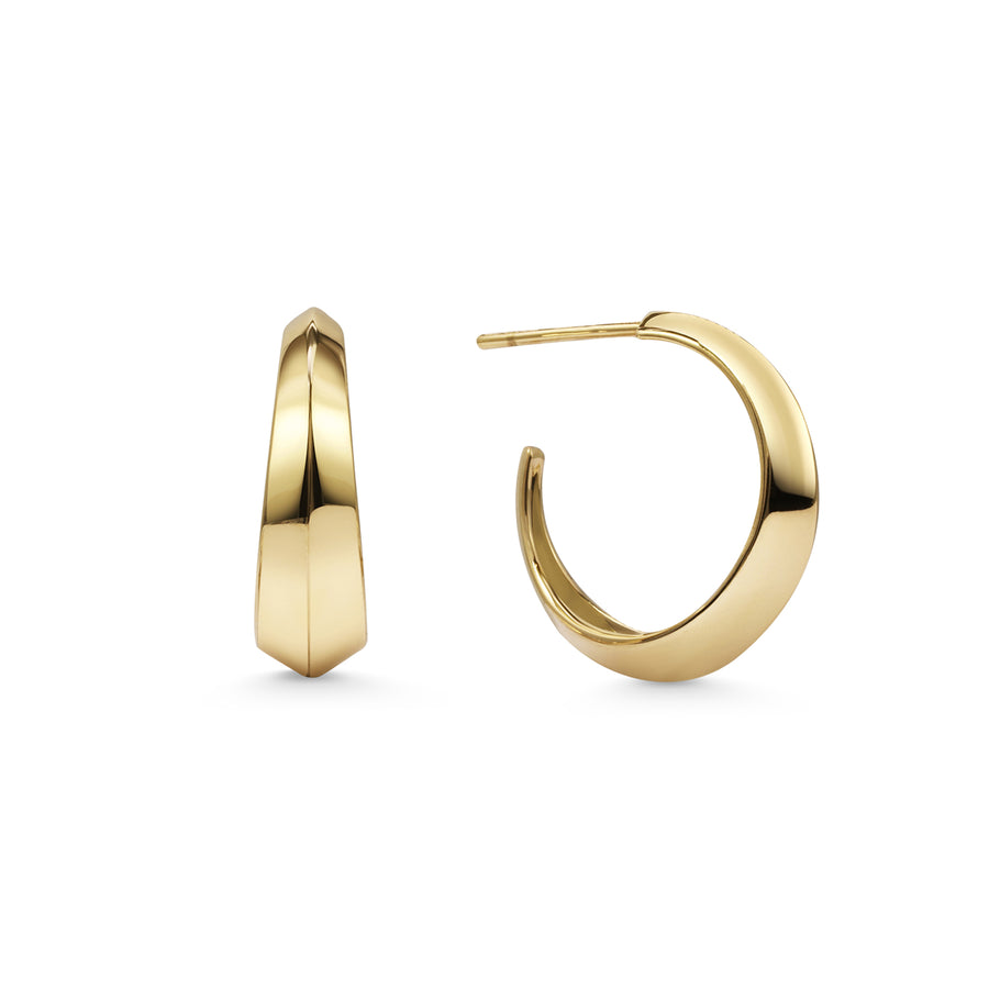 The Laguz Hoop Earrings by East London jeweller Rachel Boston | Discover our collections of unique and timeless engagement rings, wedding rings, and modern fine jewellery. - Rachel Boston Jewellery
