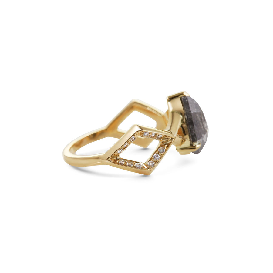 The X - Khepri Ring by East London jeweller Rachel Boston | Discover our collections of unique and timeless engagement rings, wedding rings, and modern fine jewellery. - Rachel Boston Jewellery