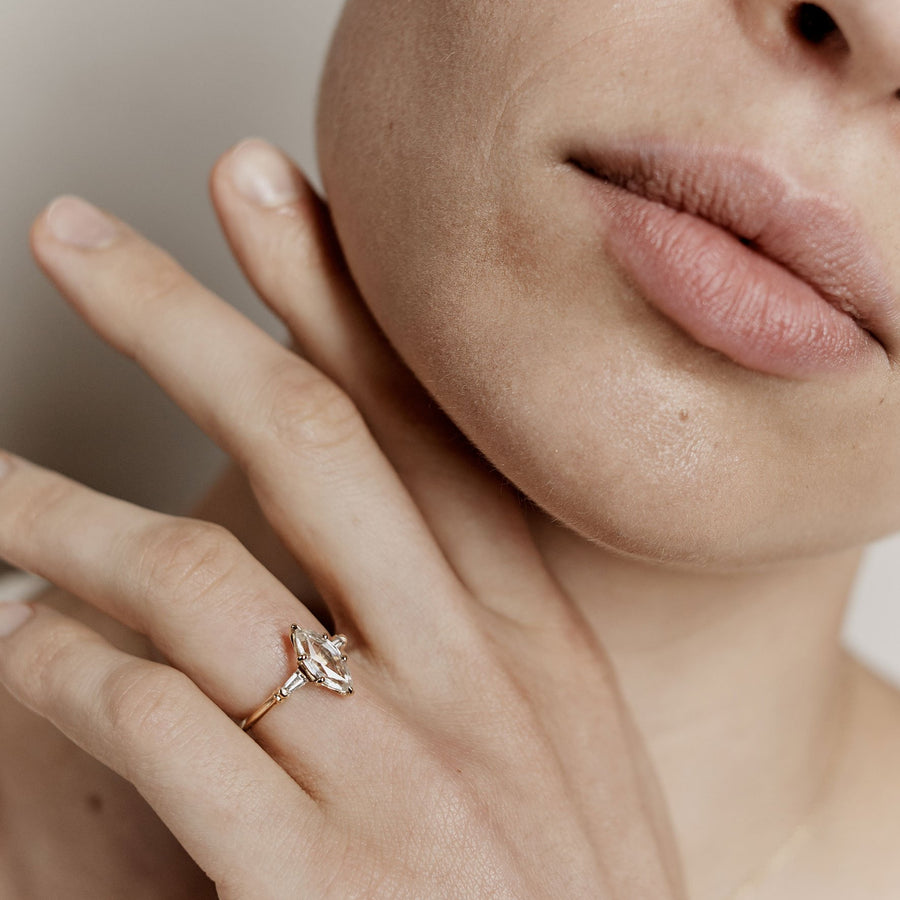 The X - Pao Ring by East London jeweller Rachel Boston | Discover our collections of unique and timeless engagement rings, wedding rings, and modern fine jewellery. - Rachel Boston Jewellery