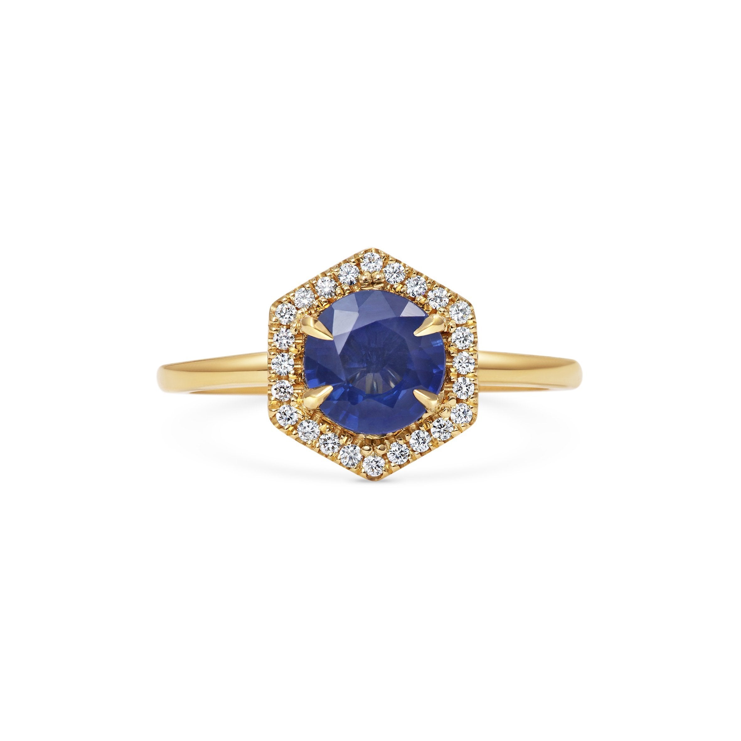 The X - Phoenix Sapphire Ring by East London jeweller Rachel Boston | Discover our collections of unique and timeless engagement rings, wedding rings, and modern fine jewellery.