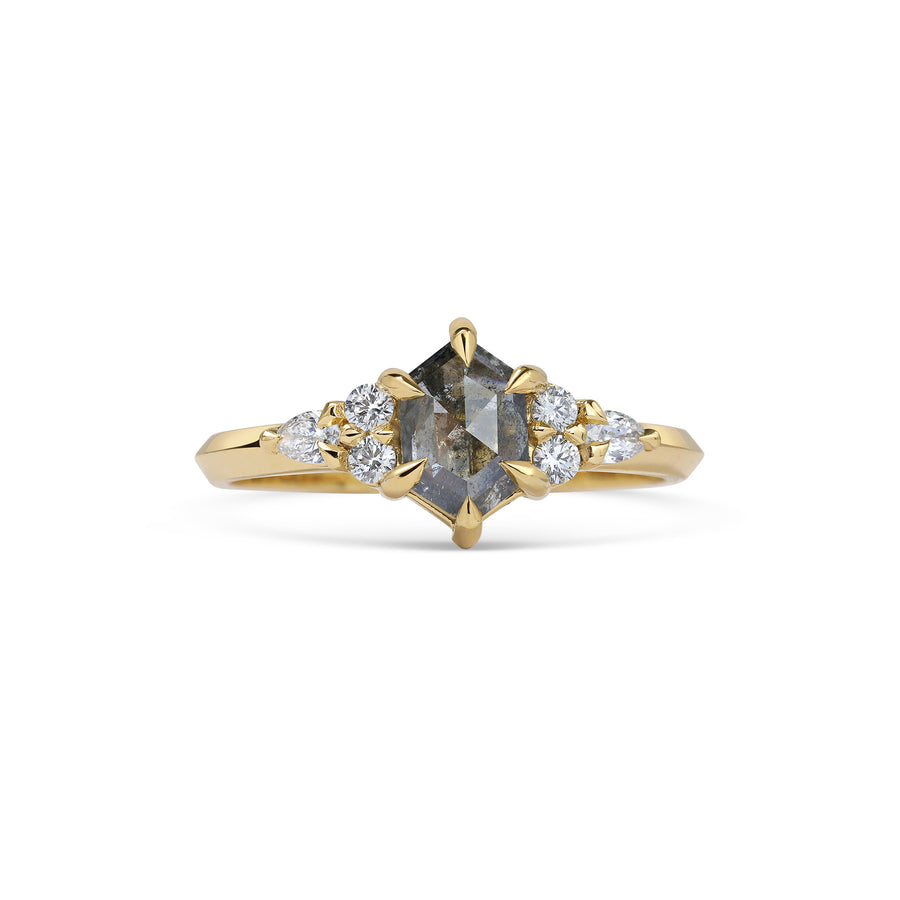 The X - Qebui Ring by East London jeweller Rachel Boston | Discover our collections of unique and timeless engagement rings, wedding rings, and modern fine jewellery. - Rachel Boston Jewellery