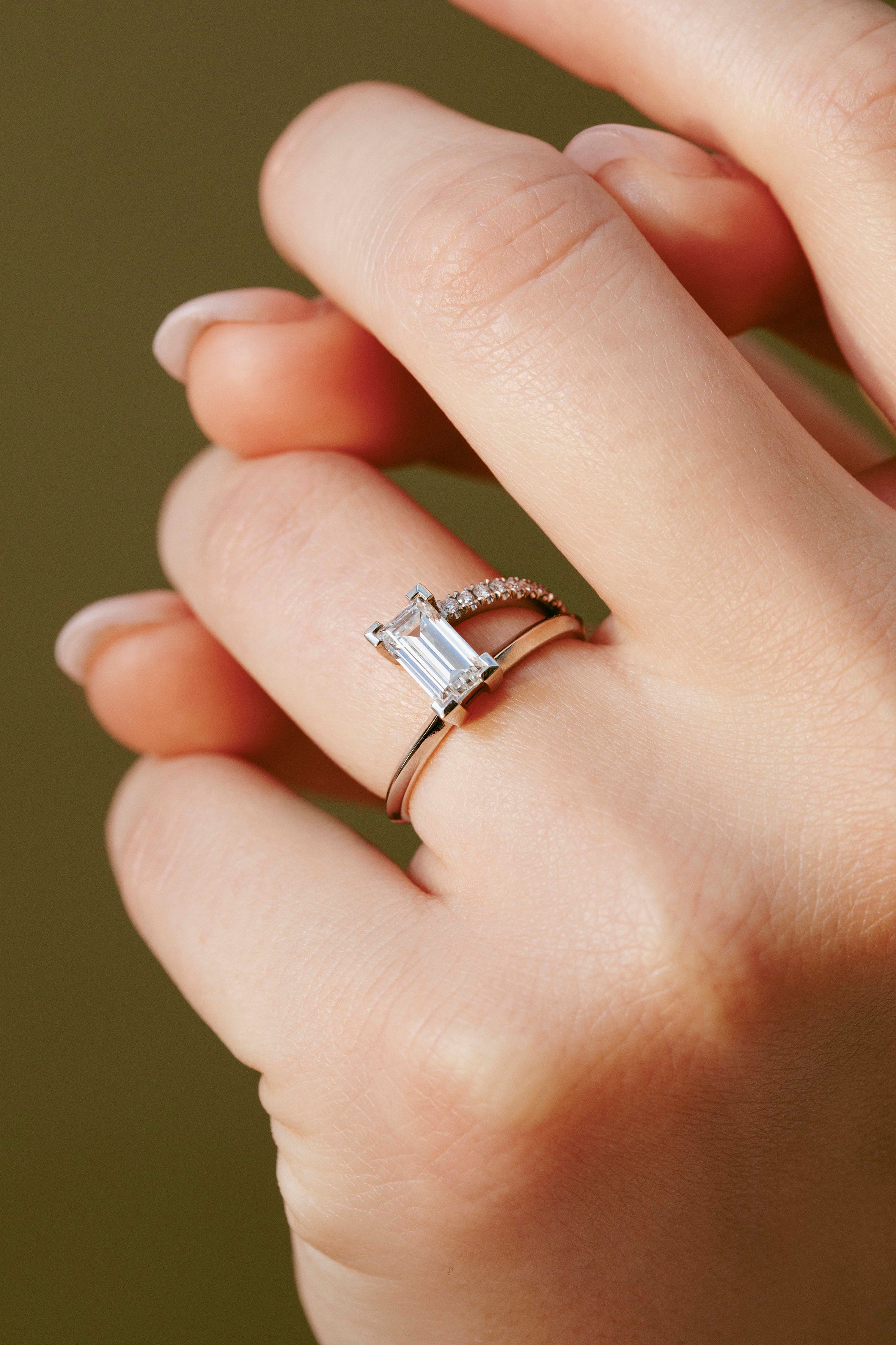 The X - Aphrodite Ring by East London jeweller Rachel Boston | Discover our collections of unique and timeless engagement rings, wedding rings, and modern fine jewellery.