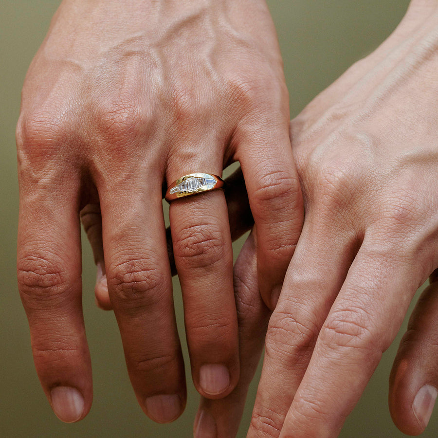 The X - Hedone Ring by East London jeweller Rachel Boston | Discover our collections of unique and timeless engagement rings, wedding rings, and modern fine jewellery. - Rachel Boston Jewellery